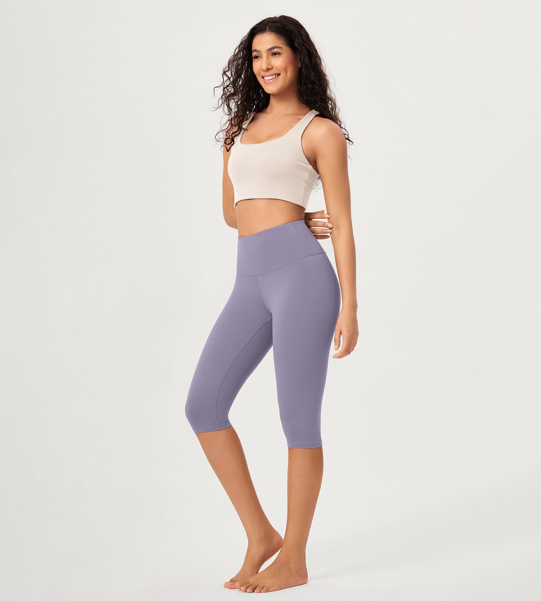 ODCLOUD 14" High Waist Yoga Athletic Running Capris - ododos