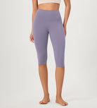 ODCLOUD 14" High Waist Yoga Athletic Running Capris Lilac Smoke - ododos