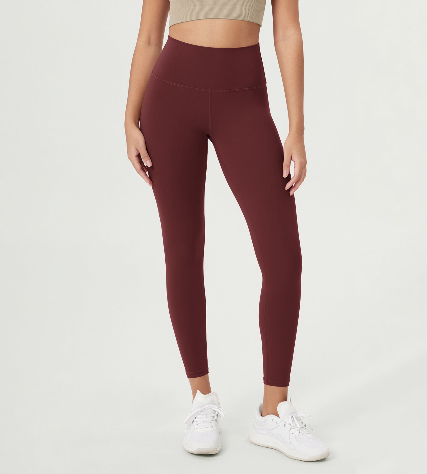 ODCLOUD 25" High Waist Lounge Yoga Leggings Burgundy - ododos