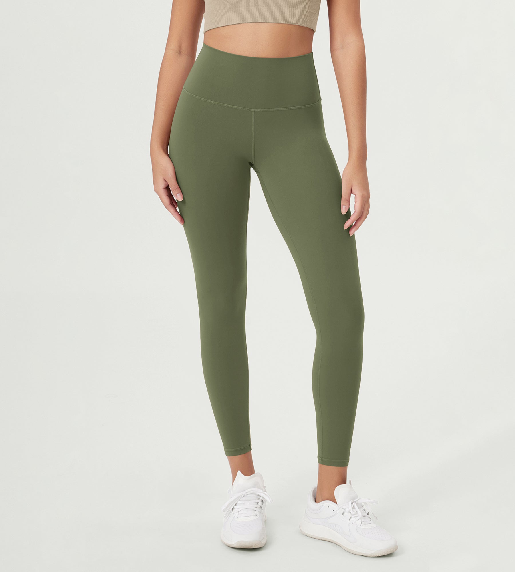 ODCLOUD 25" High Waist Lounge Yoga Leggings Dark Olive - ododos