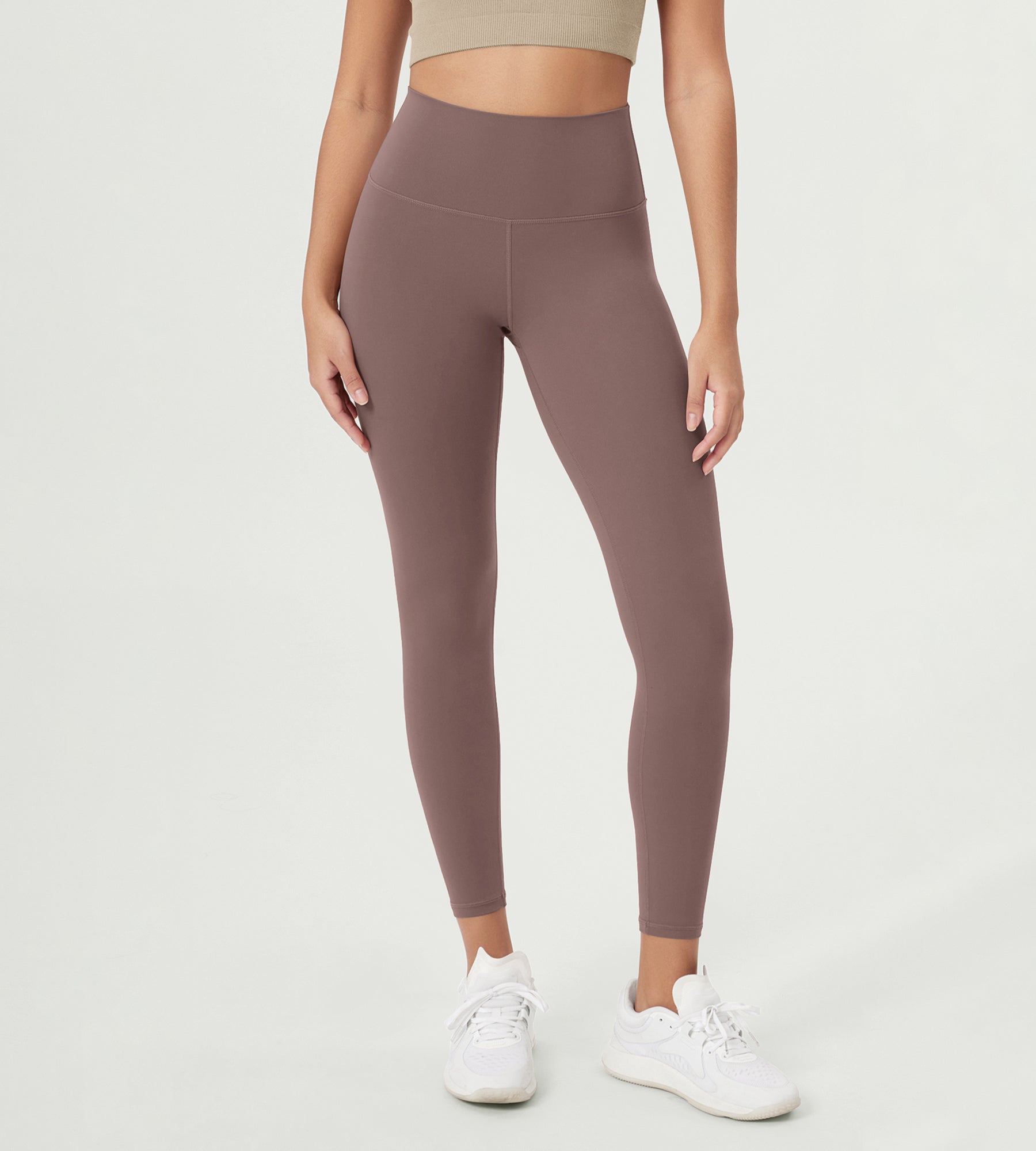 ODCLOUD 25 High Waist Lounge Yoga Leggings Purple Taupe - ododos