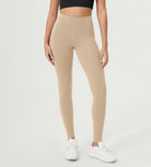 ODCLOUD 28" High Waist Lounge Yoga Leggings Beige - ododos