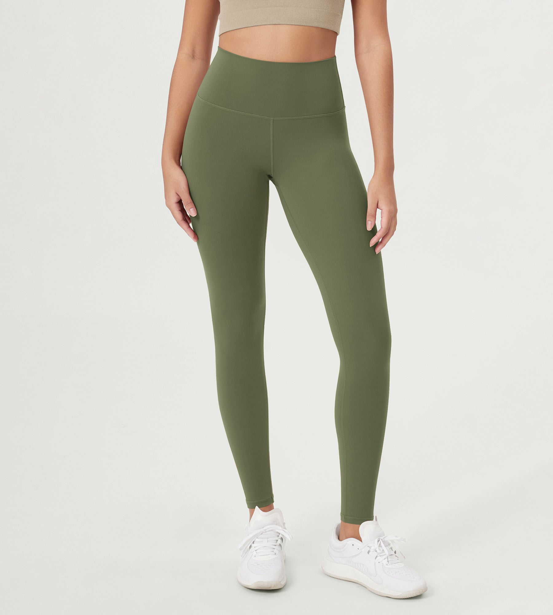 ODCLOUD 28" High Waist Lounge Yoga Leggings Dark Olive - ododos