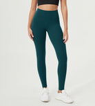 ODCLOUD 28" High Waist Lounge Yoga Leggings Forest Teal - ododos