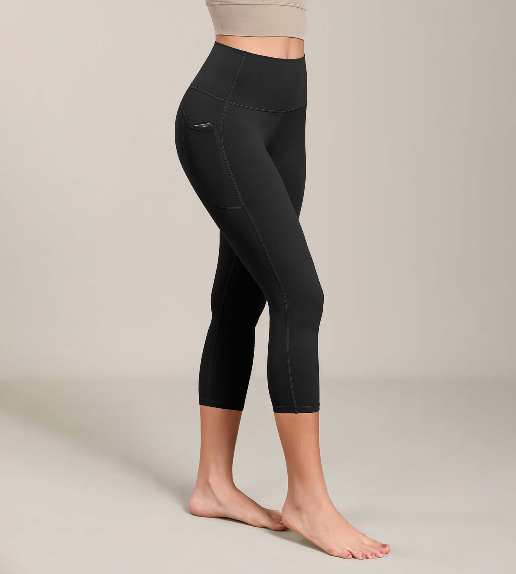 Odcloud Lounge Yoga 21 High Waist Capris Leggings with Pockets - ododos