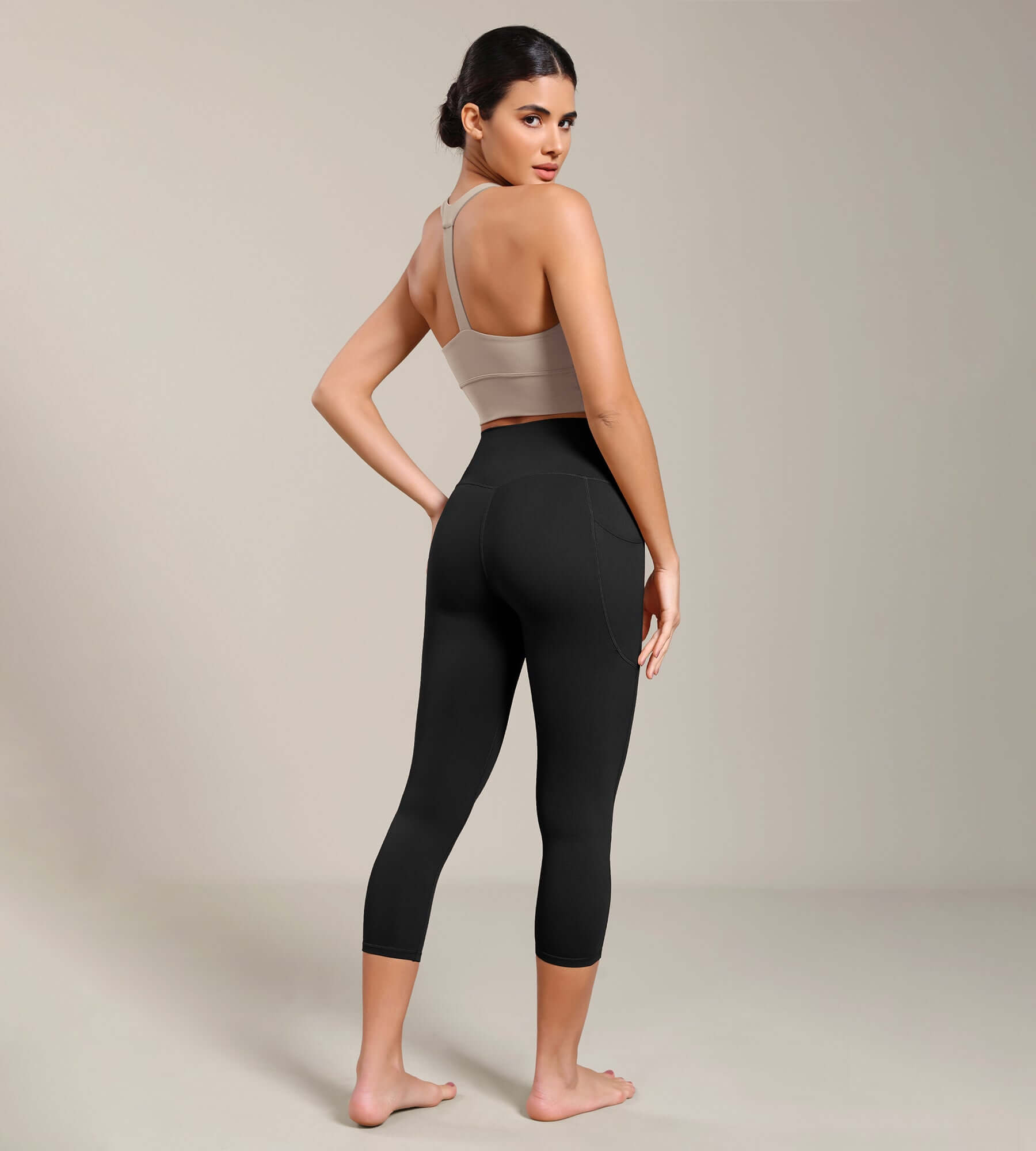 Odcloud Lounge Yoga 21 High Waist Capris Leggings with Pockets - ododos