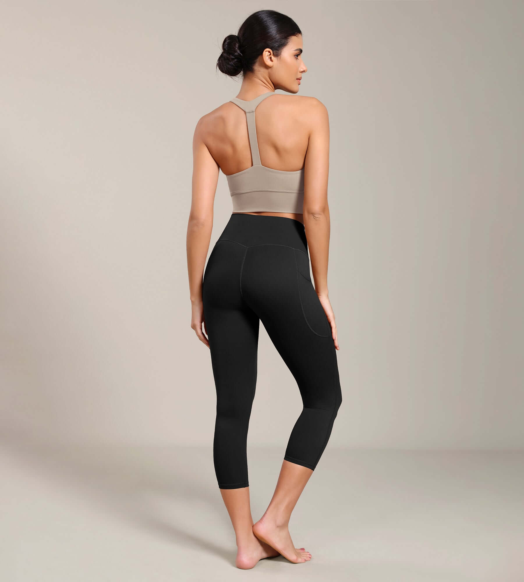 Odcloud Lounge Yoga 21 High Waist Capris Leggings with Pockets - ododos