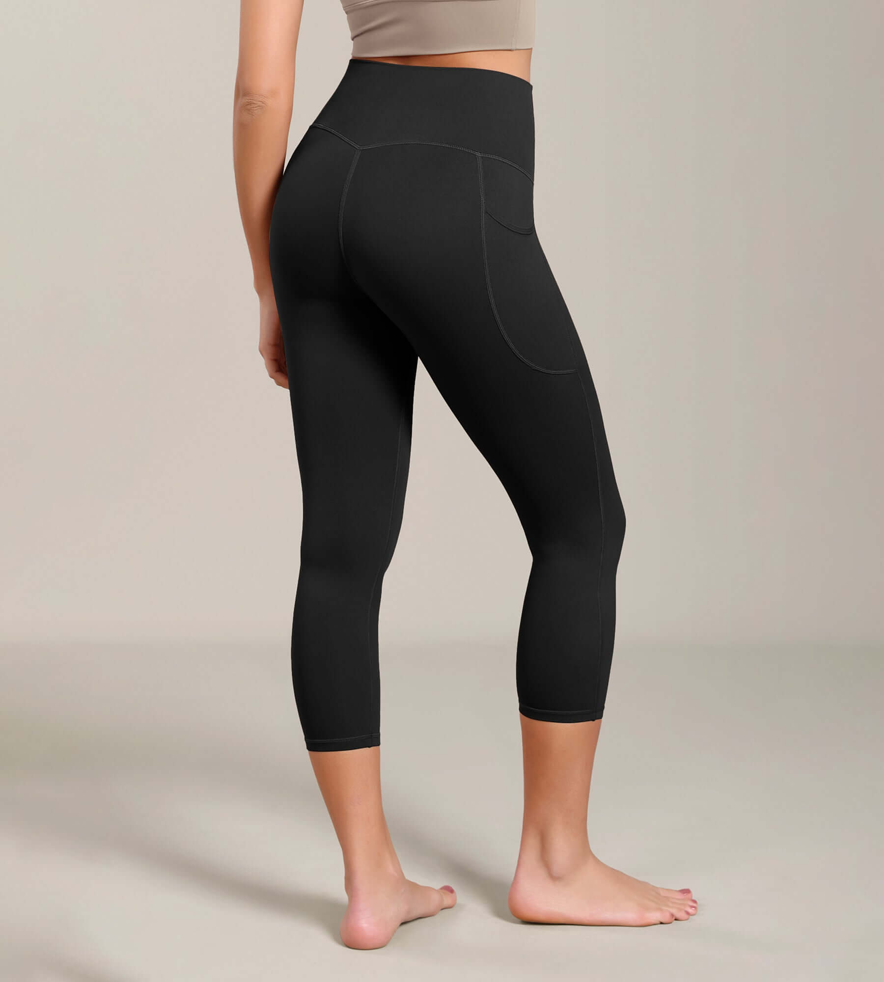 Odcloud Lounge Yoga 21 High Waist Capris Leggings with Pockets - ododos