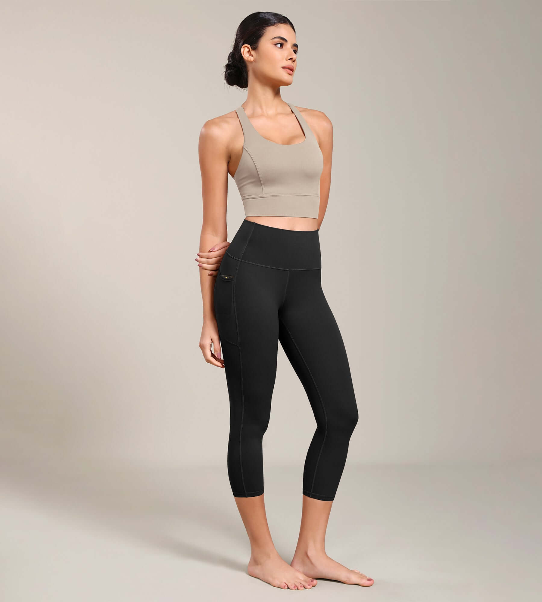 Odcloud Lounge Yoga 21 High Waist Capris Leggings with Pockets - ododos
