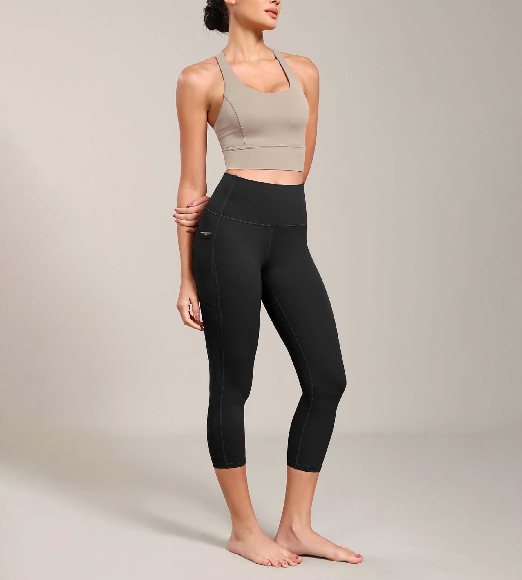 Odcloud Lounge Yoga 21 High Waist Capris Leggings with Pockets - ododos