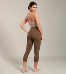 Odcloud Lounge Yoga 21" High Waist Capri Leggings with Pockets - ododos