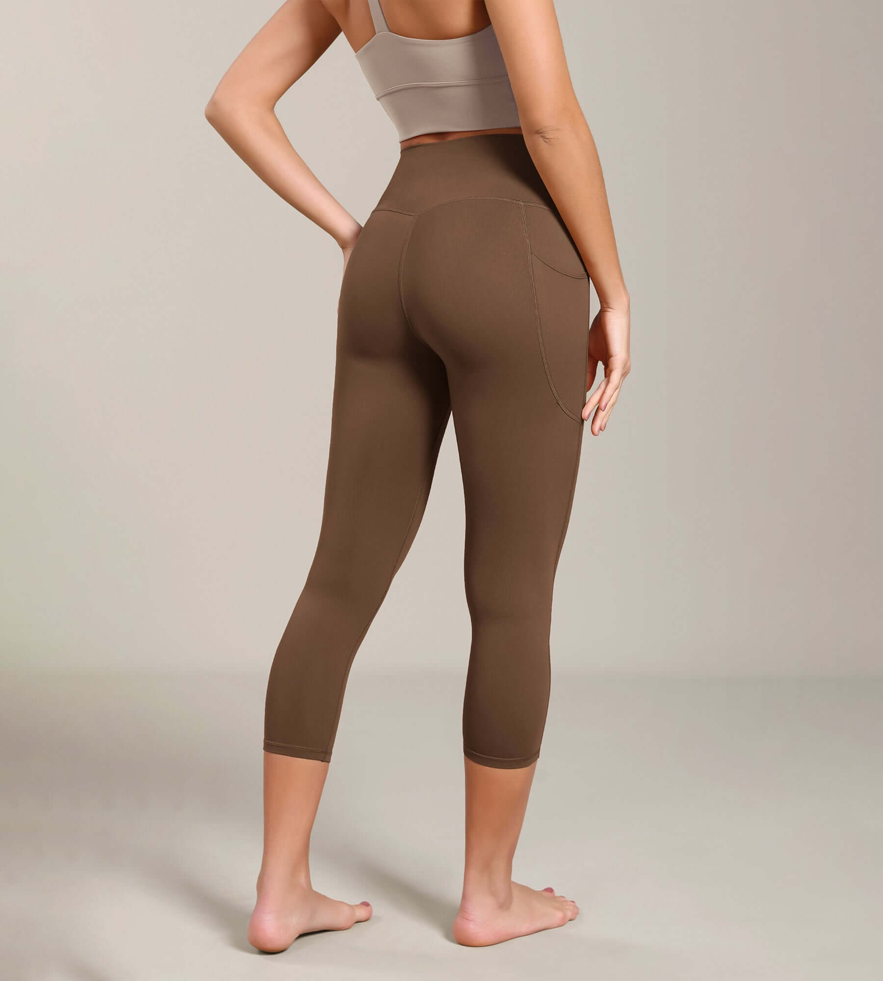 Odcloud Lounge Yoga 21 High Waist Capris Leggings with Pockets - ododos