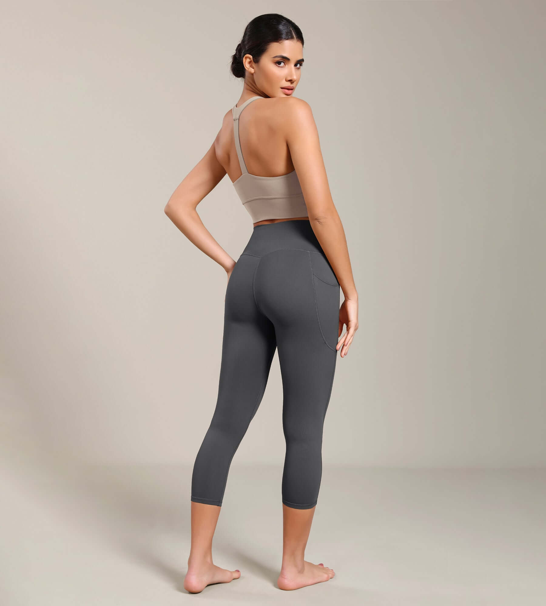Odcloud Lounge Yoga 21 High Waist Capris Leggings with Pockets - ododos