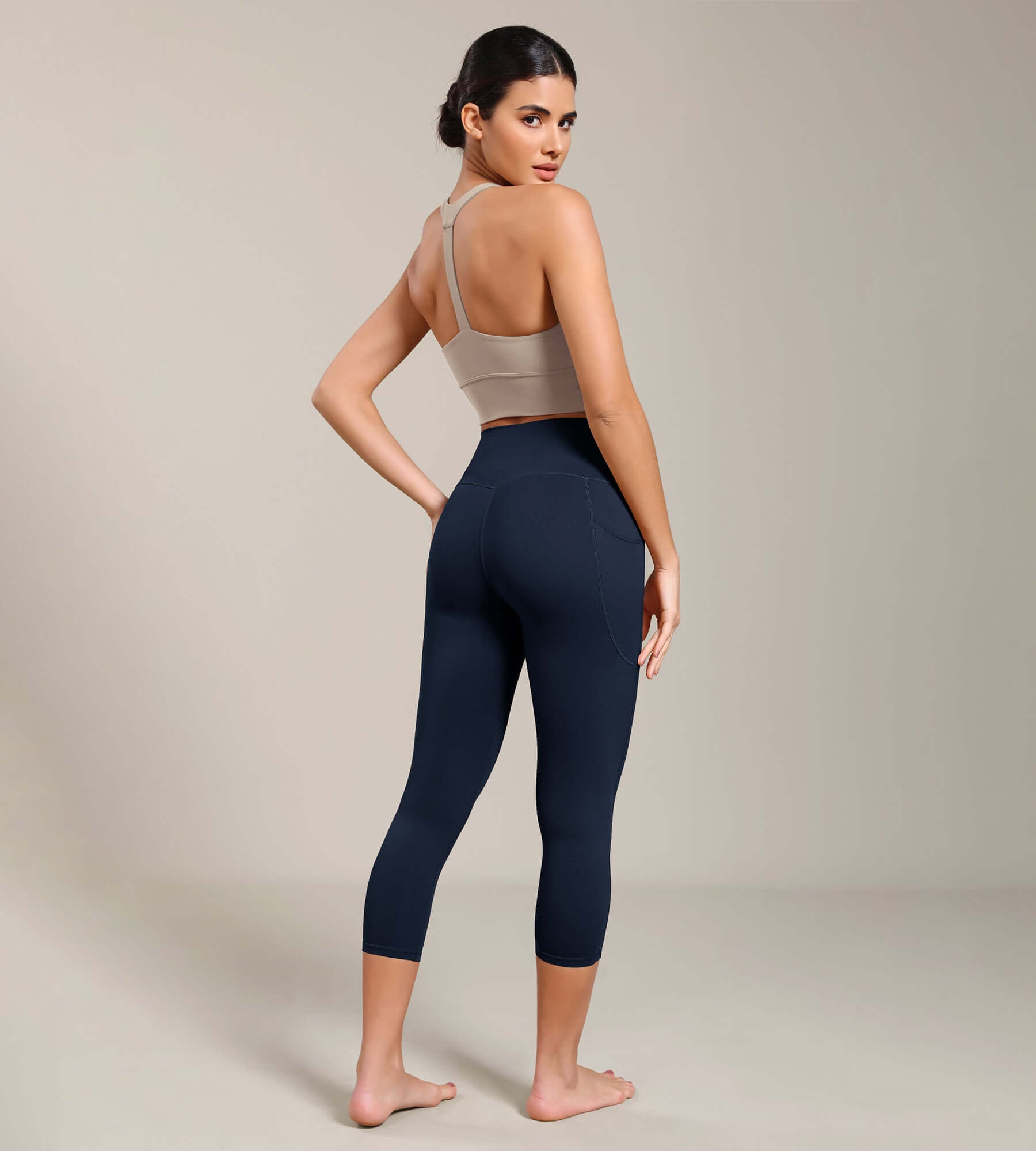 Odcloud Lounge Yoga 21 High Waist Capris Leggings with Pockets - ododos