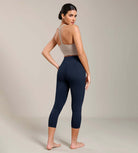 Odcloud Lounge Yoga 21" High Waist Capri Leggings with Pockets - ododos