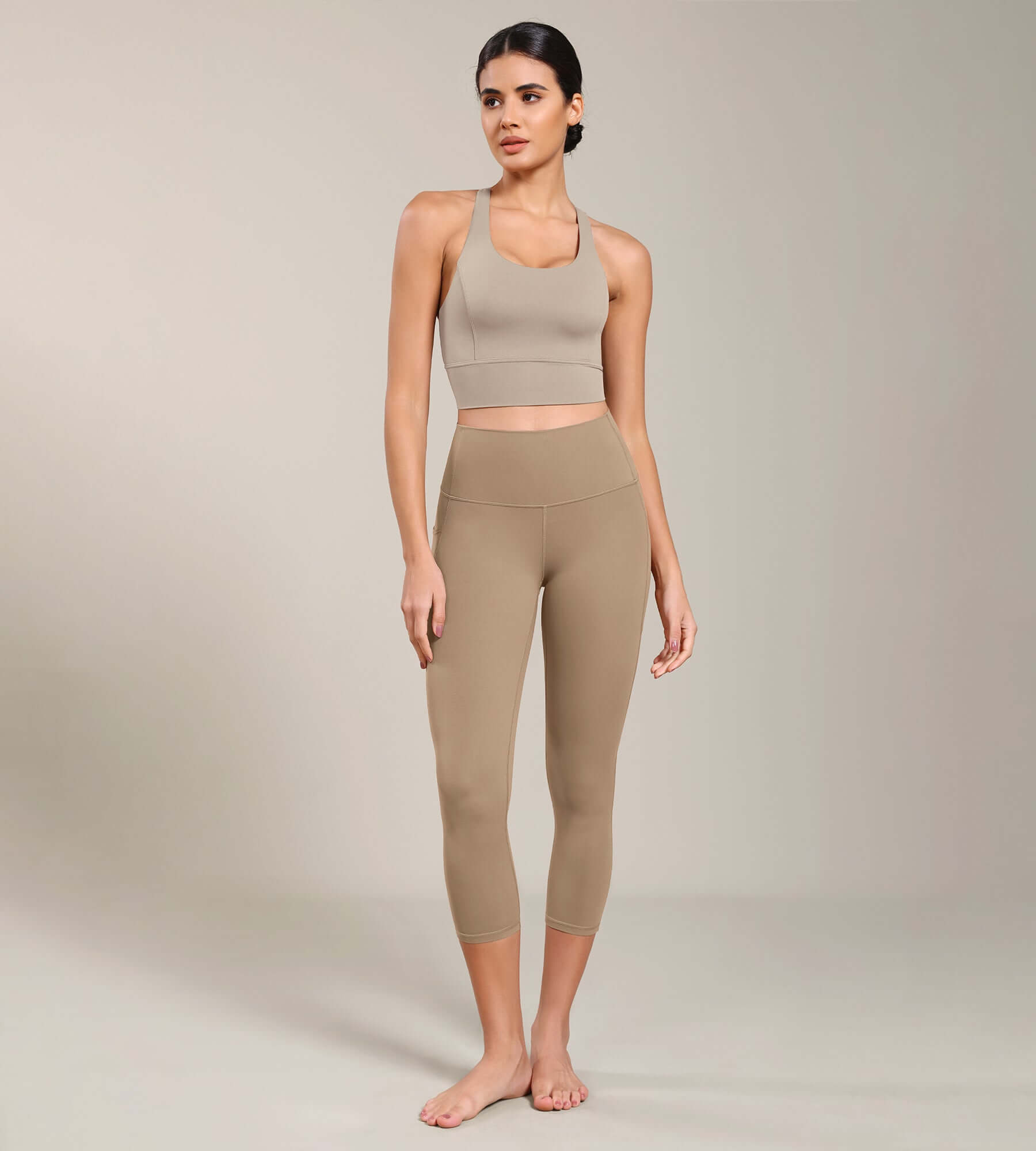 Odcloud Lounge Yoga 21 High Waist Capris Leggings with Pockets - ododos