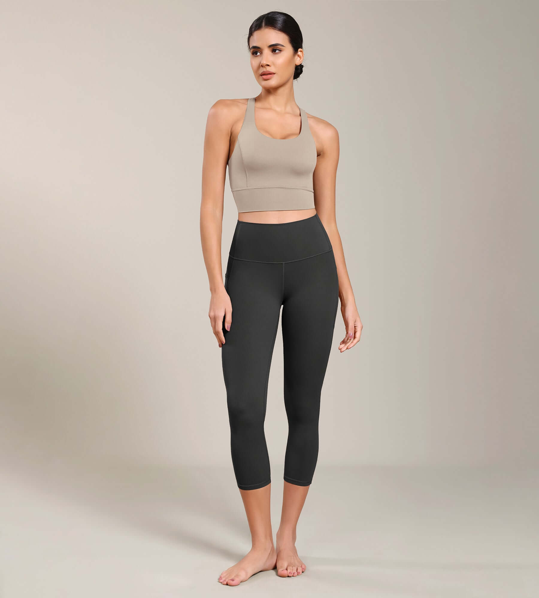 Odcloud Lounge Yoga 21 High Waist Capris Leggings with Pockets - ododos