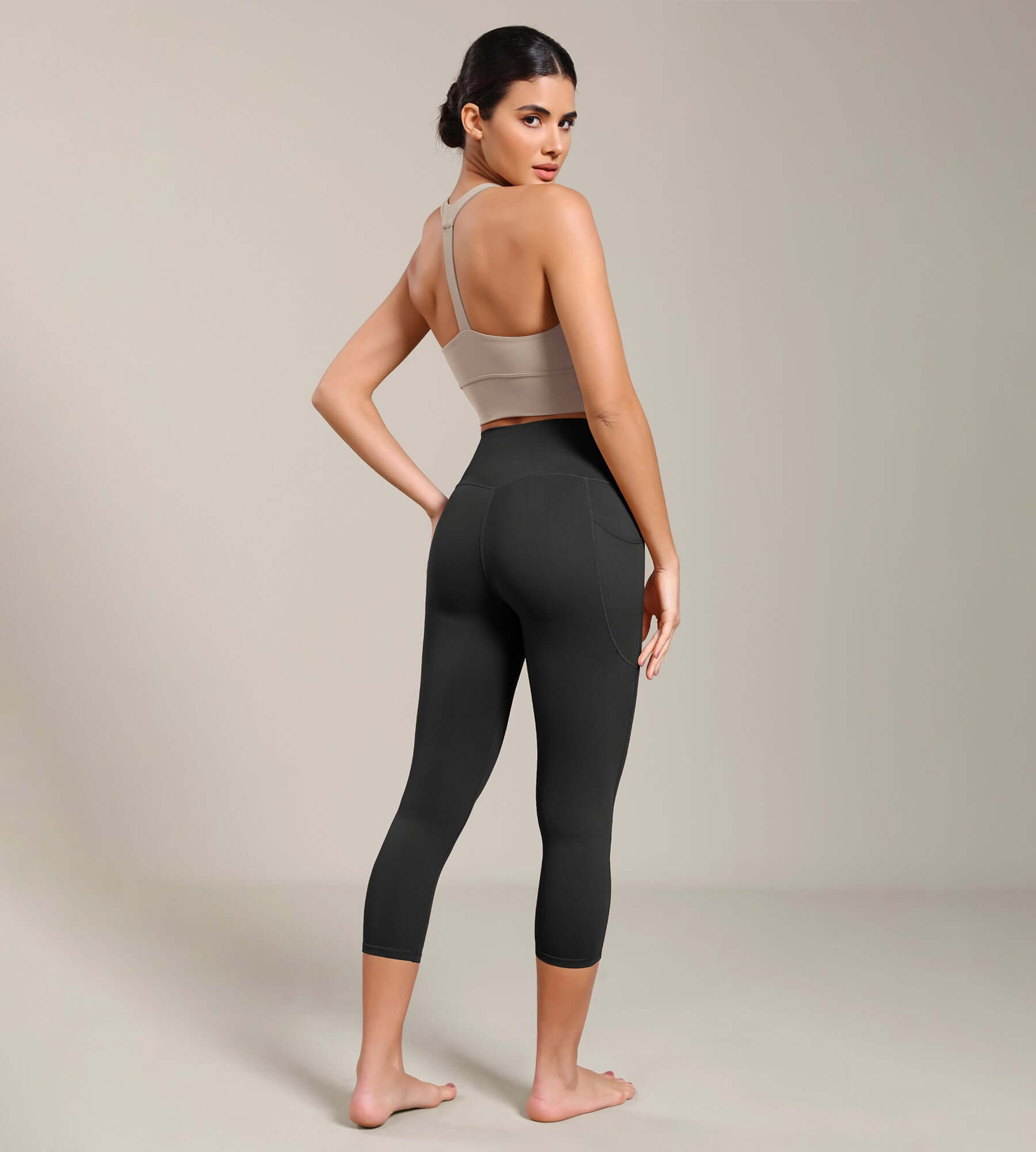 Odcloud Lounge Yoga 21 High Waist Capris Leggings with Pockets - ododos