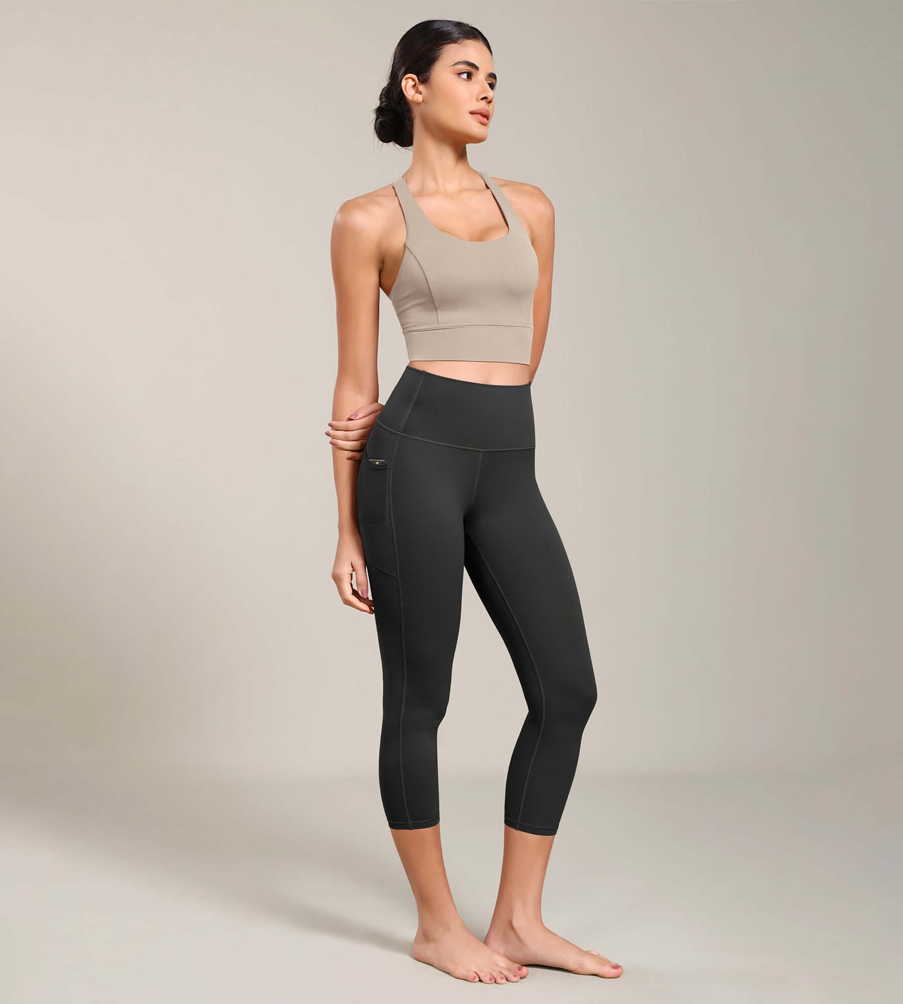 Odcloud Lounge Yoga 21 High Waist Capris Leggings with Pockets - ododos