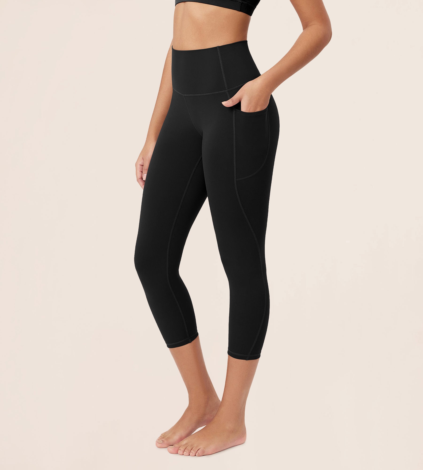 ODCLOUD 23” Buttery Soft Lounge Yoga Leggings with Pockets Black - ododos