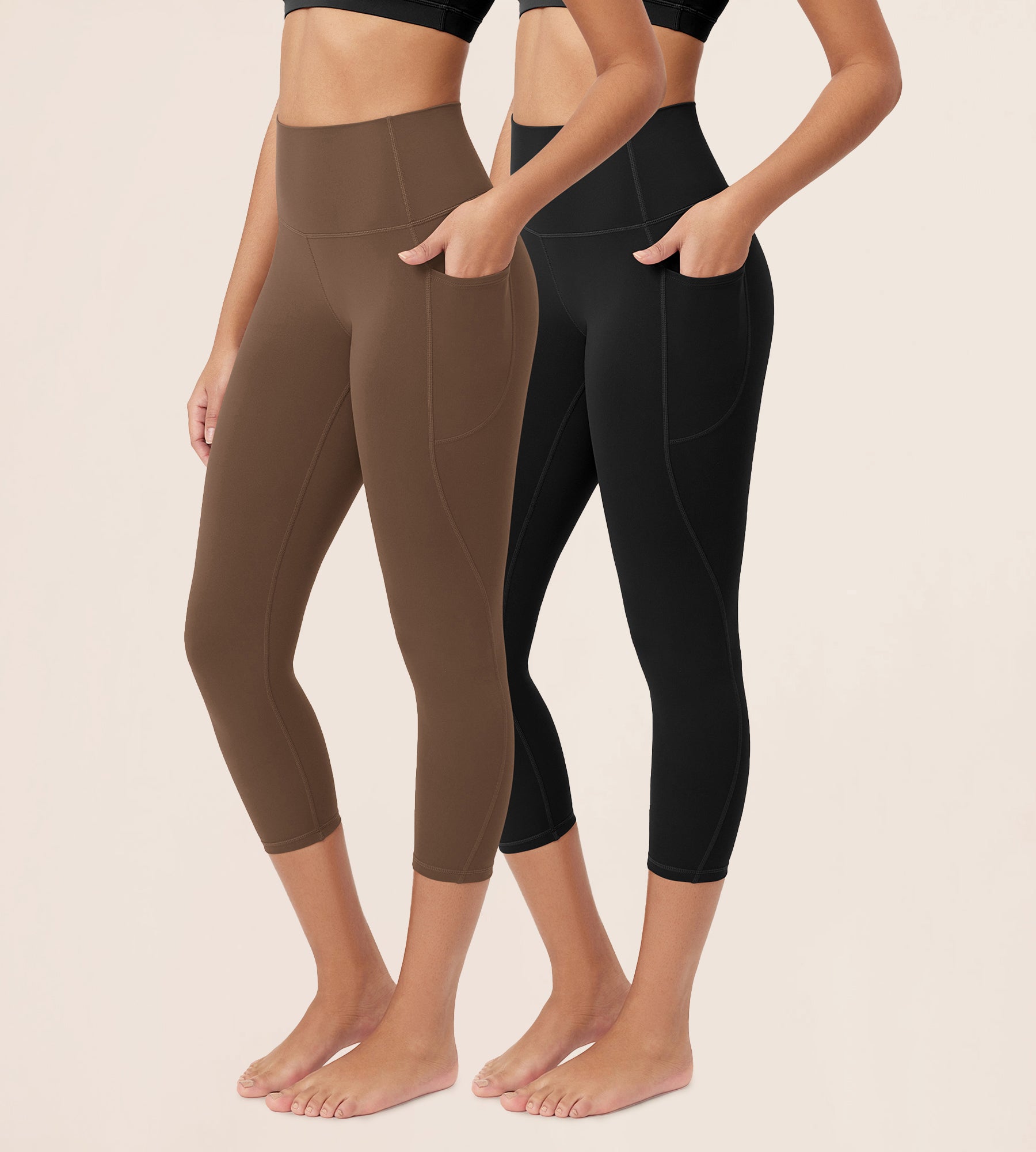 ODCLOUD 2-Pack 23” Buttery Soft Lounge Yoga Leggings with Pockets - ododos