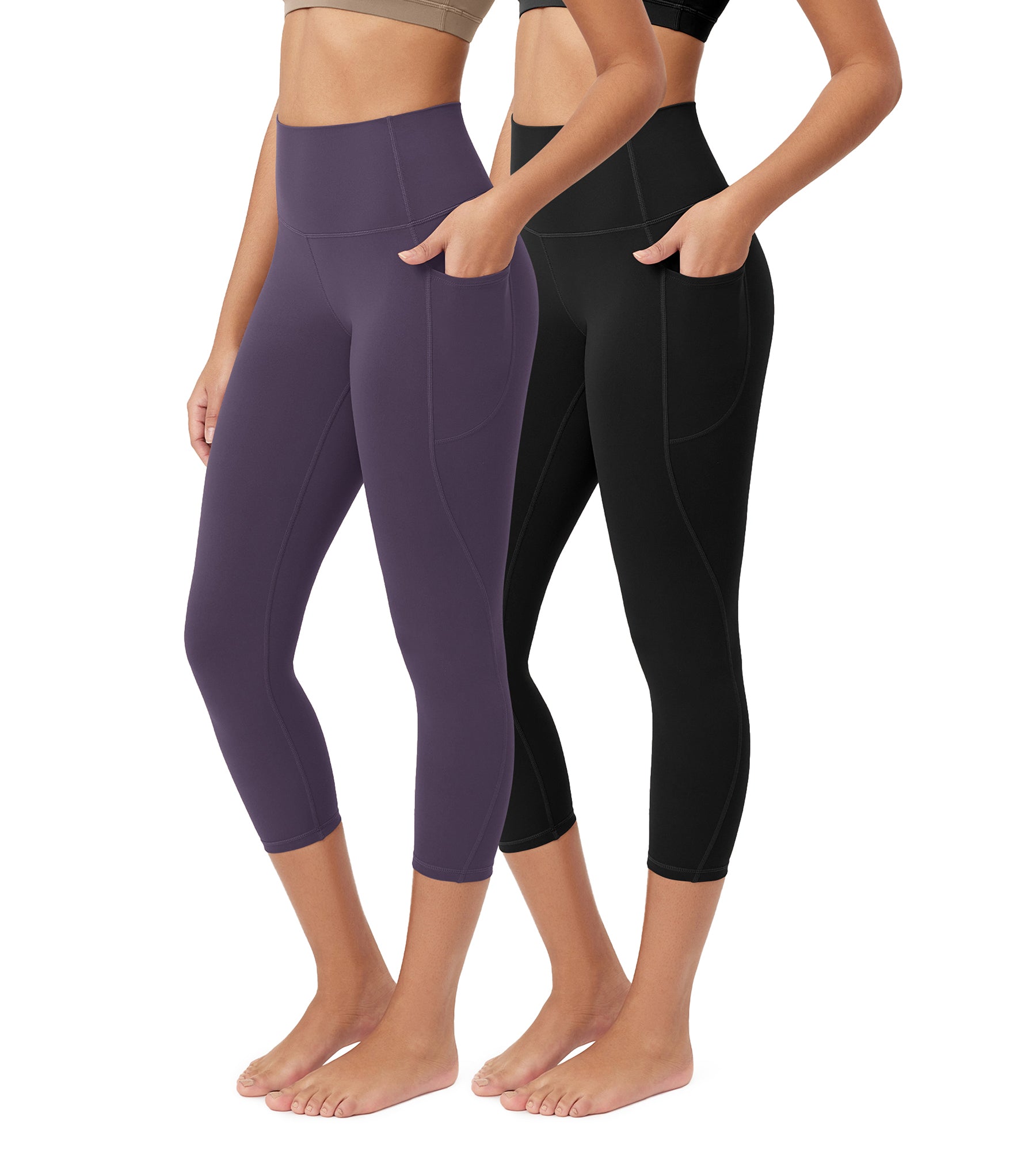 ODCLOUD 2-Pack 23â€?Buttery Soft Lounge Yoga Leggings with Pockets - ododos