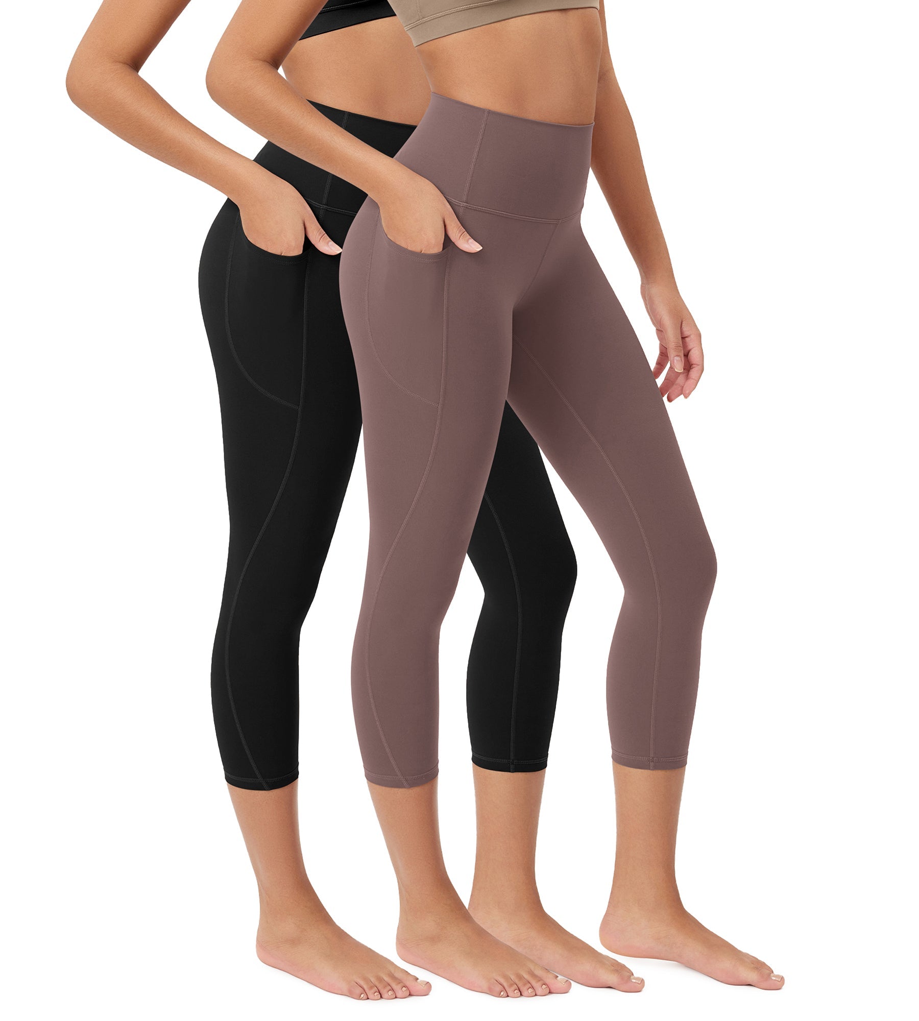 ODCLOUD 2-Pack 23â€?Buttery Soft Lounge Yoga Leggings with Pockets - ododos