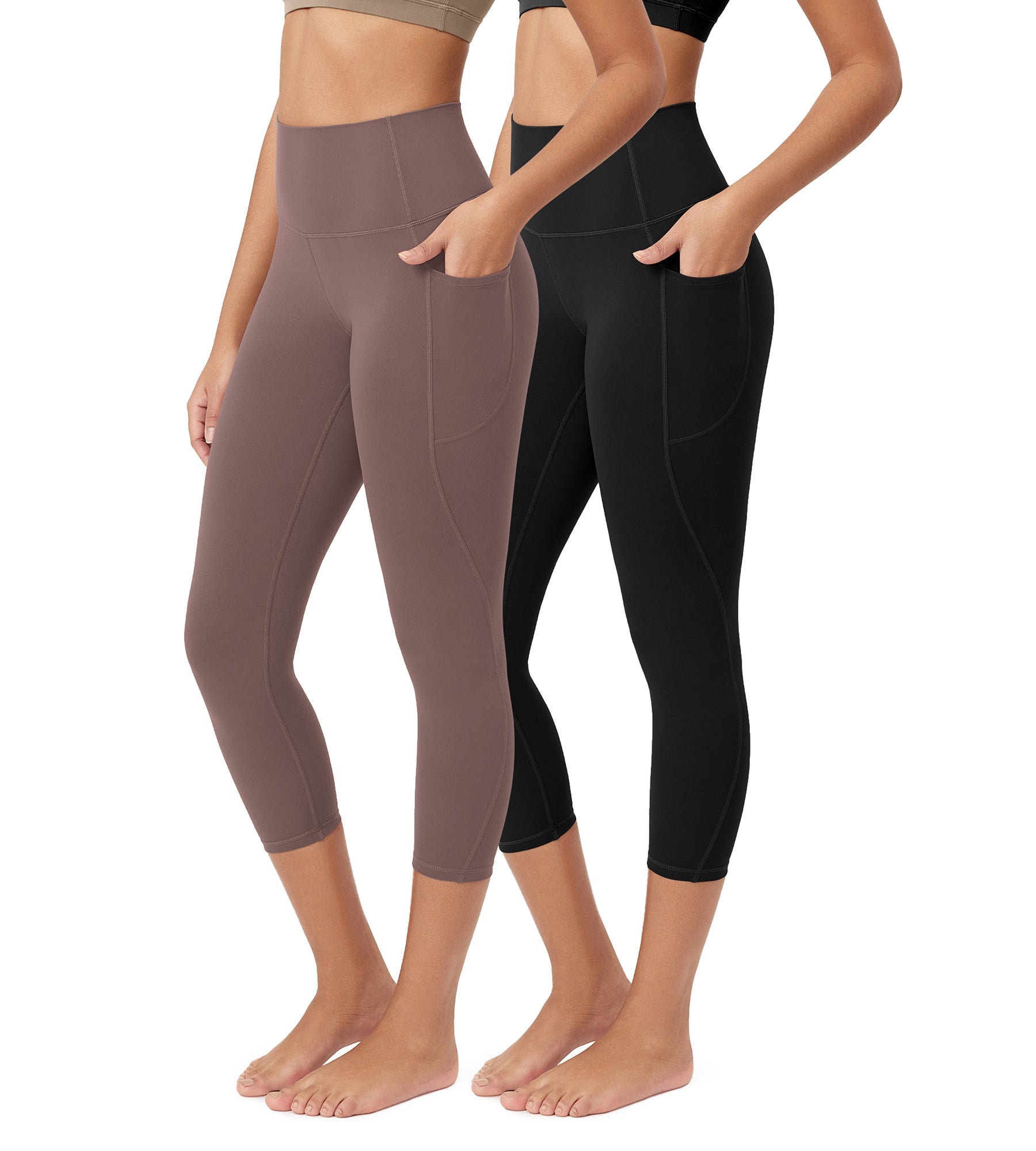 ODCLOUD 2-Pack 23â€?Buttery Soft Lounge Yoga Leggings with Pockets - ododos