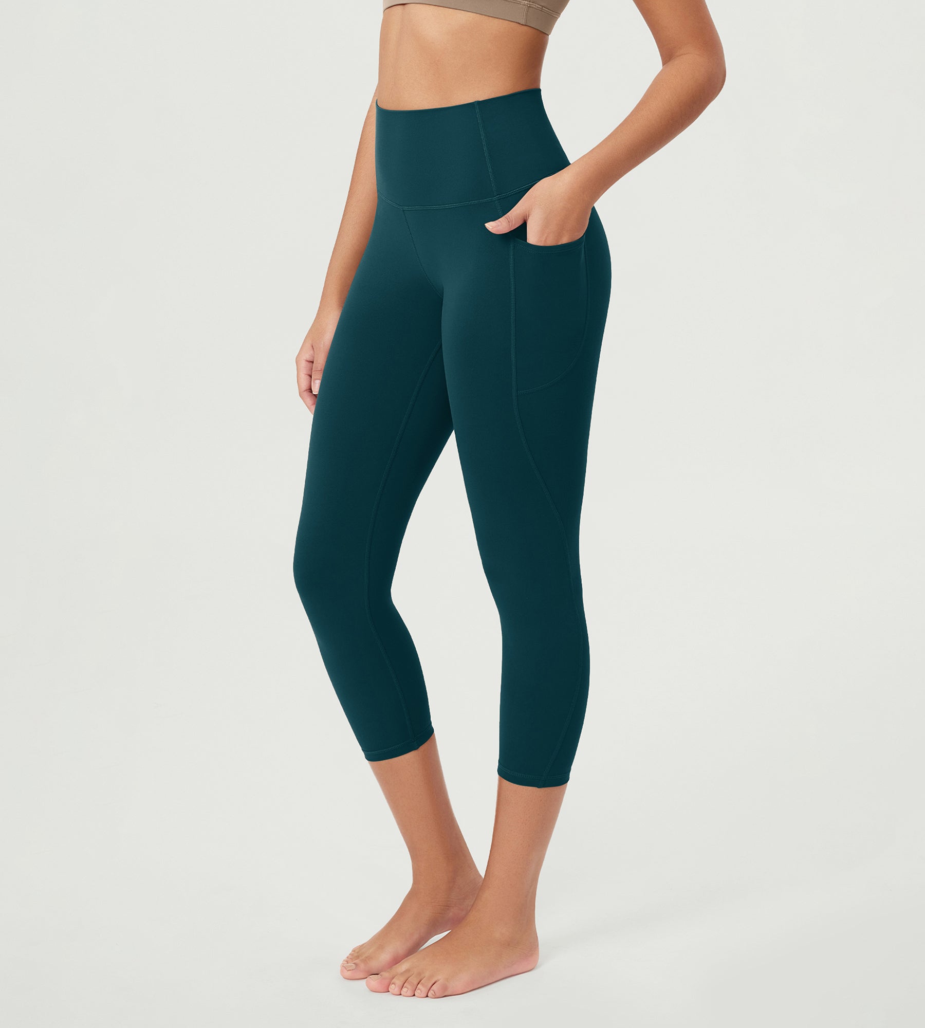 ODCLOUD 23” Buttery Soft Lounge Yoga Leggings with Pockets Forest Teal - ododos