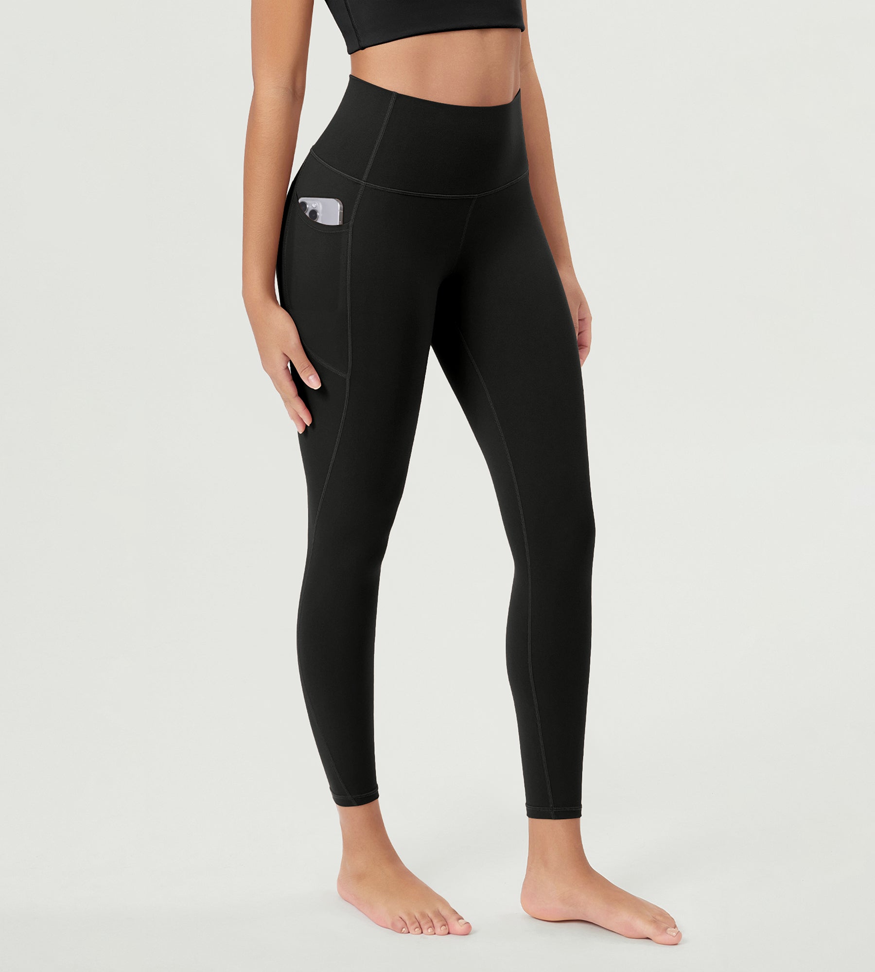 ODCLOUD 25” Buttery Soft Lounge Yoga Leggings with Pockets Black - ododos