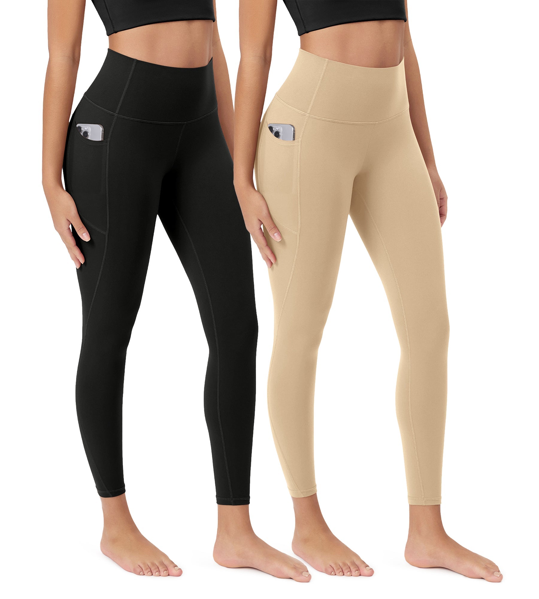 ODCLOUD 2-Pack 25â€?Buttery Soft Lounge Yoga Leggings with Pockets - ododos