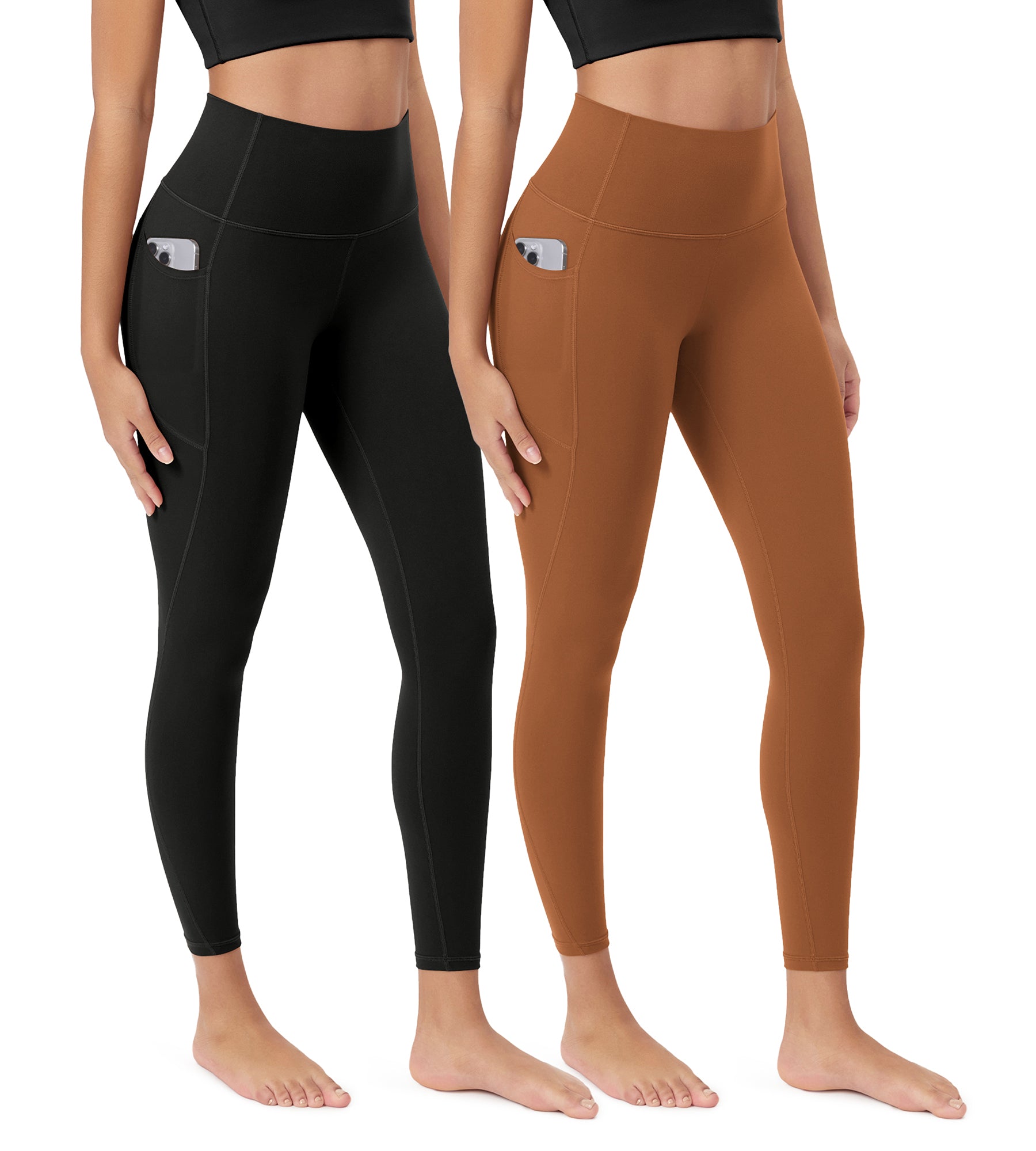 ODCLOUD 2-Pack 25” Buttery Soft Lounge Yoga Leggings with Pockets - ododos