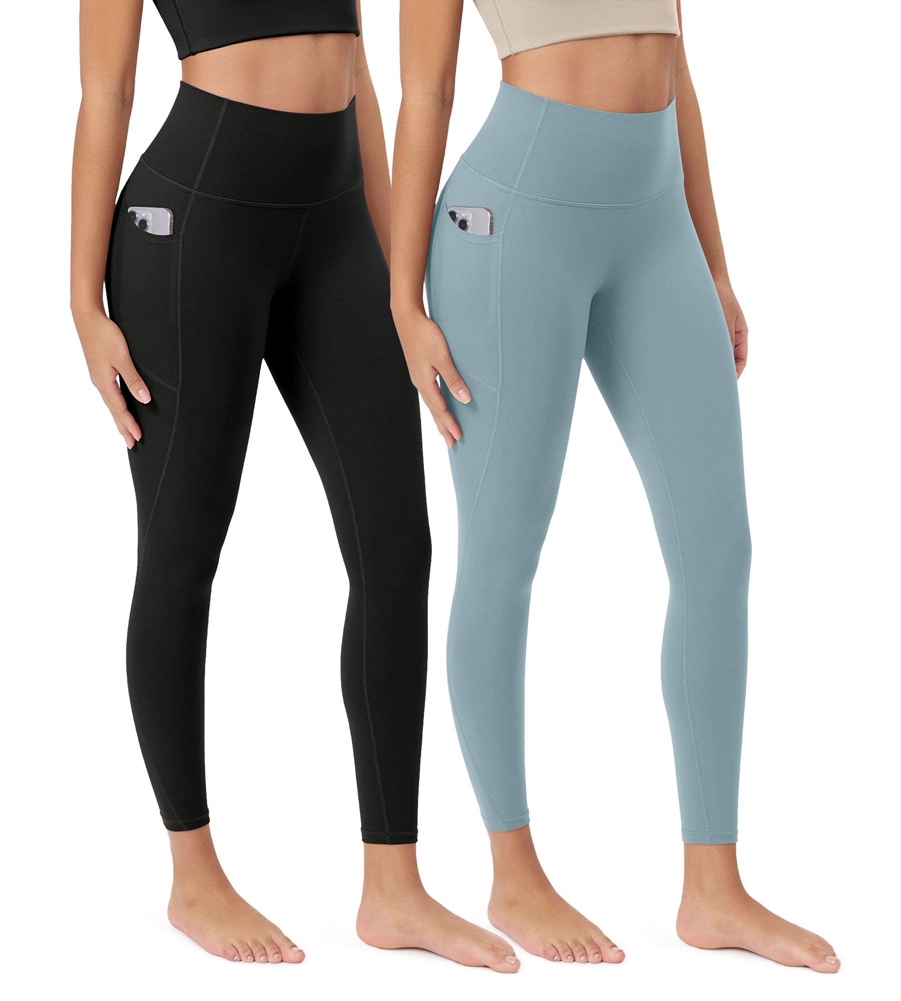 ODCLOUD 2-Pack 25” Buttery Soft Lounge Yoga Leggings with Pockets - ododos