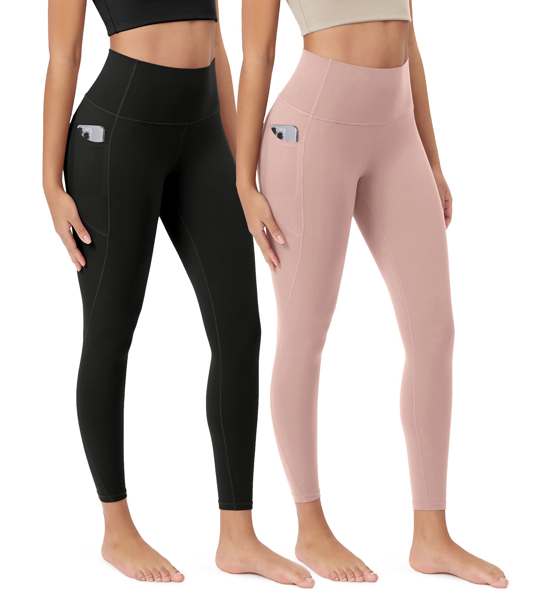 ODCLOUD 2-Pack 25” Buttery Soft Lounge Yoga Leggings with Pockets - ododos