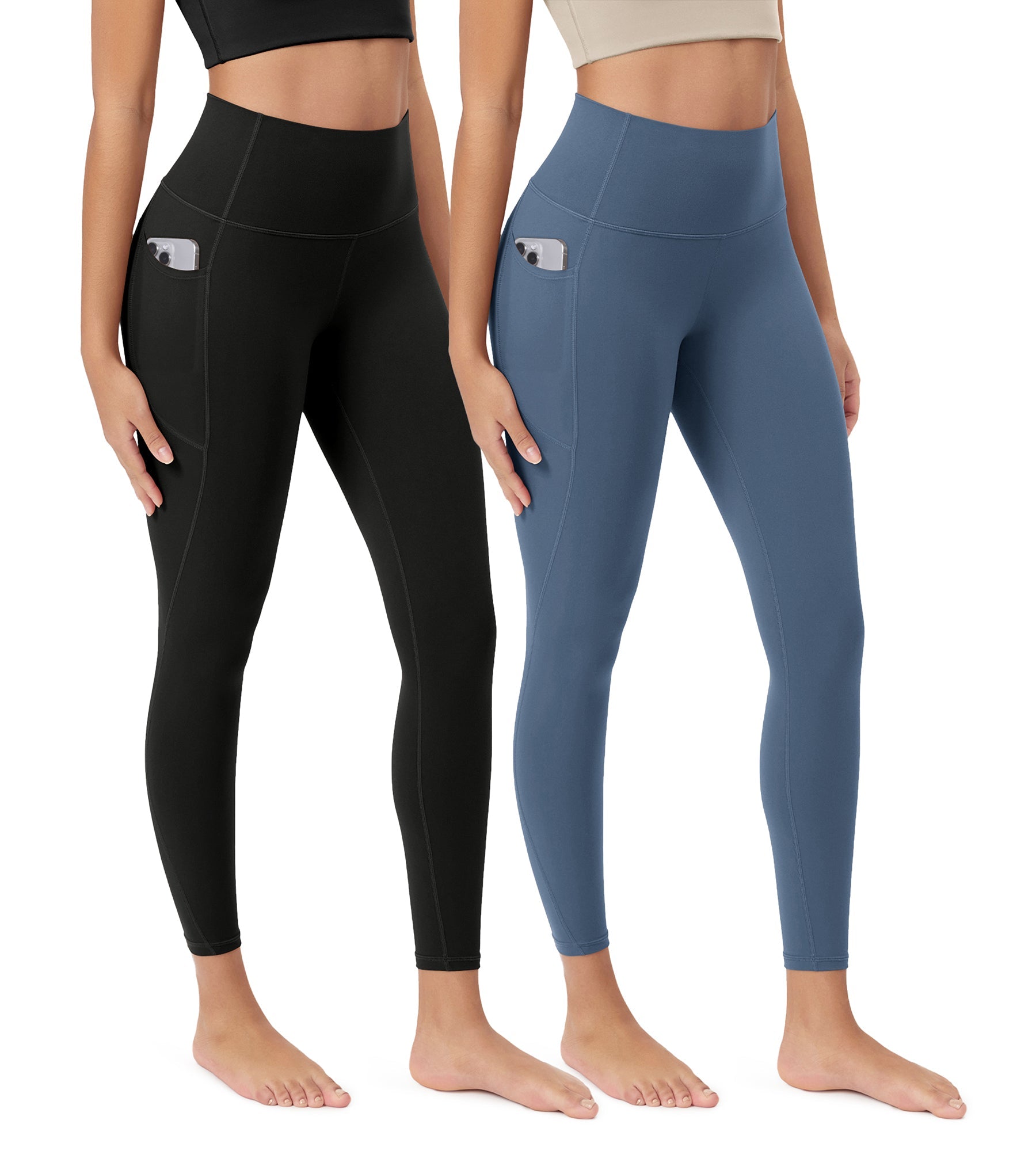 ODCLOUD 2-Pack 25â€?Buttery Soft Lounge Yoga Leggings with Pockets - ododos