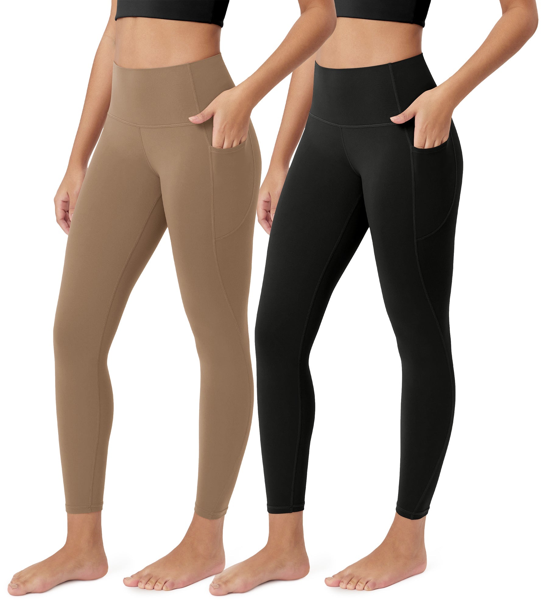 ODCLOUD 2-Pack 25â€?Buttery Soft Lounge Yoga Leggings with Pockets - ododos