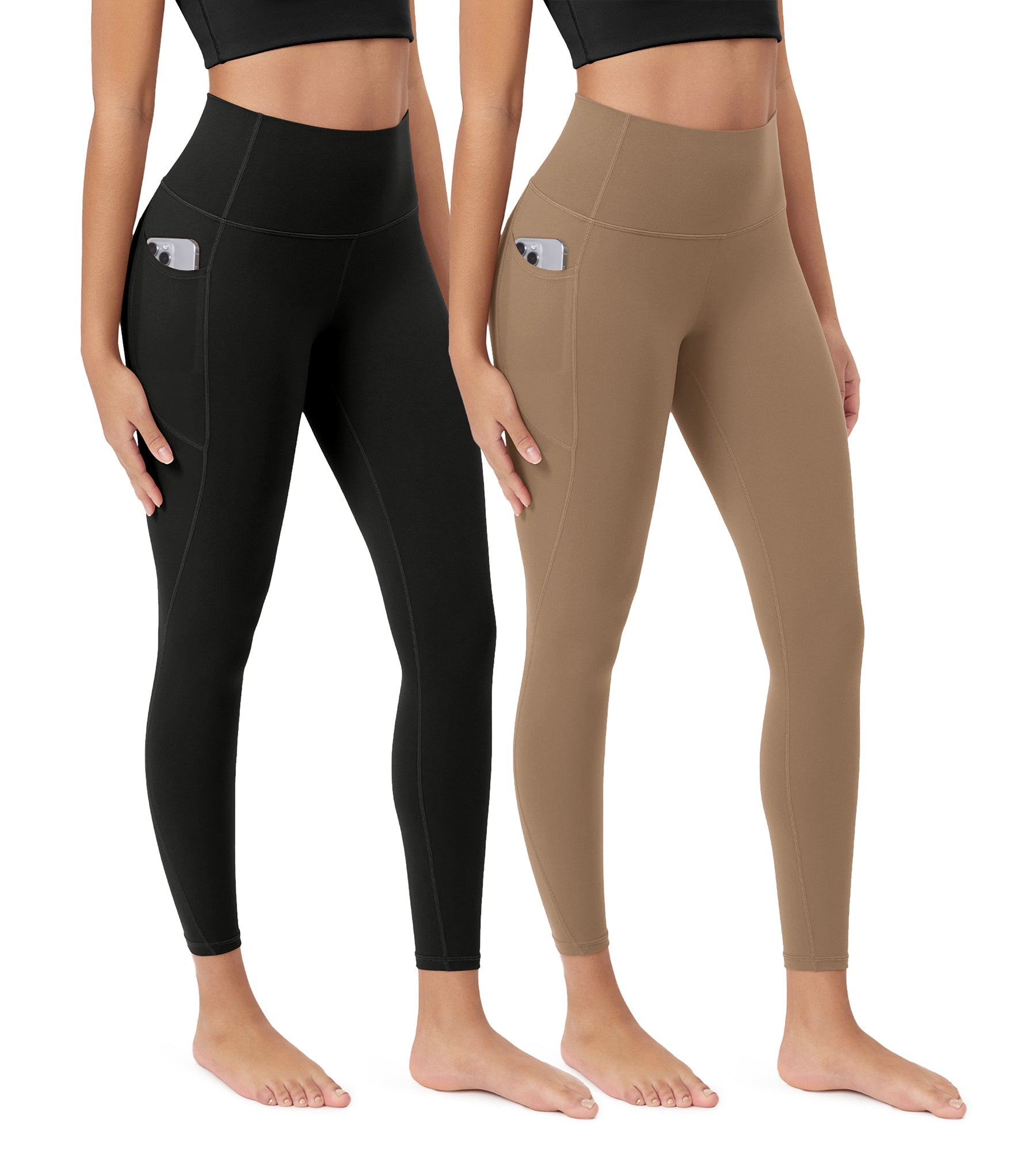 ODCLOUD 2-Pack 25â€?Buttery Soft Lounge Yoga Leggings with Pockets - ododos