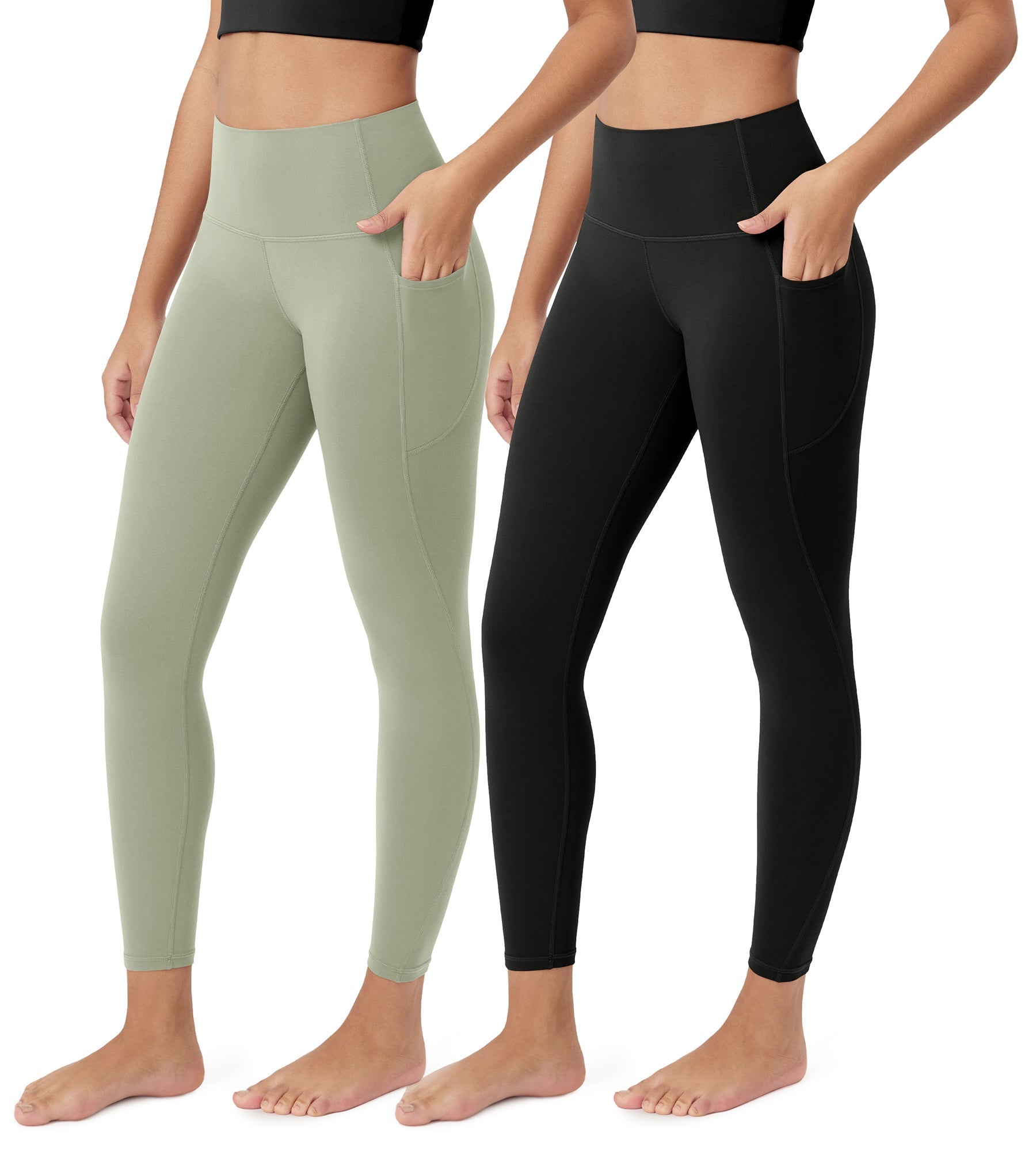 ODCLOUD 2-Pack 25â€?Buttery Soft Lounge Yoga Leggings with Pockets - ododos