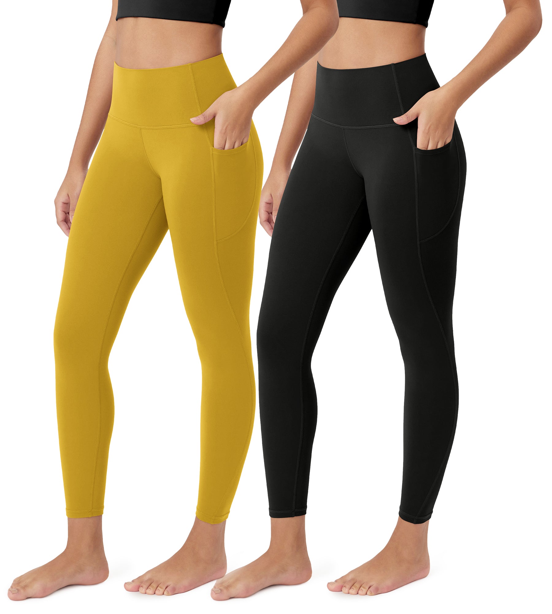 ODCLOUD 2-Pack 25” Buttery Soft Lounge Yoga Leggings with Pockets - ododos