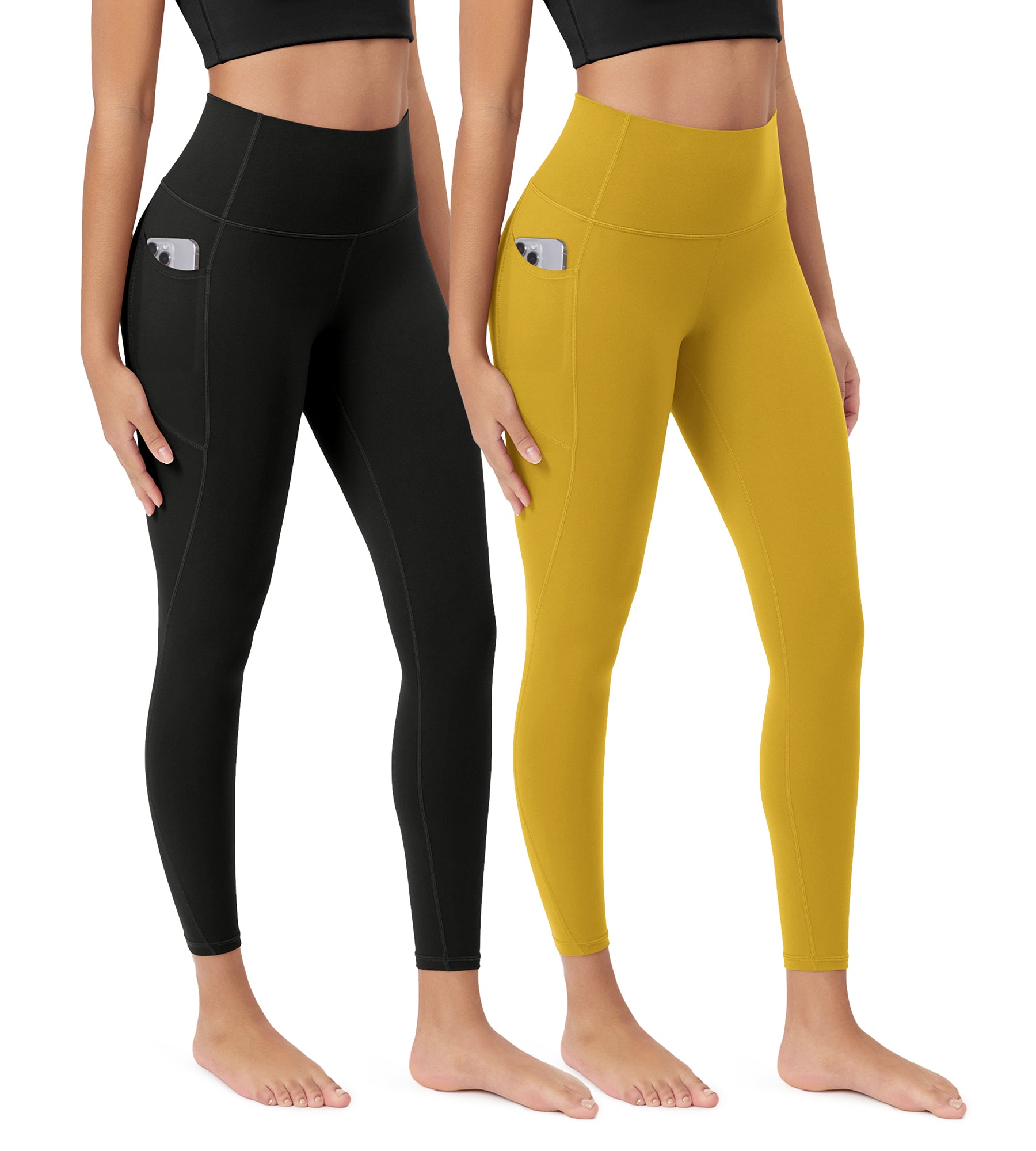 ODCLOUD 2-Pack 25” Buttery Soft Lounge Yoga Leggings with Pockets - ododos