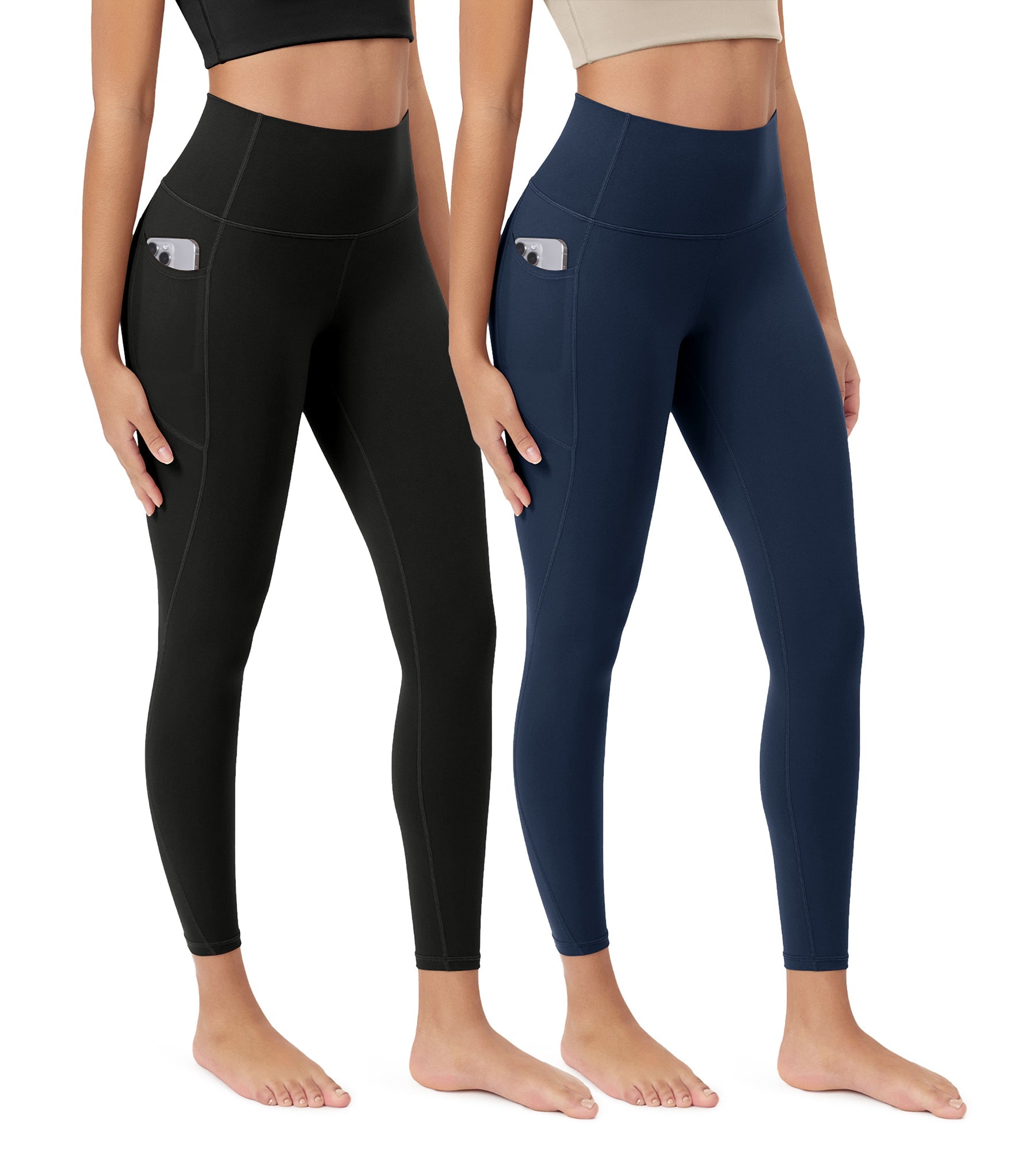ODCLOUD 2-Pack 25â€?Buttery Soft Lounge Yoga Leggings with Pockets - ododos