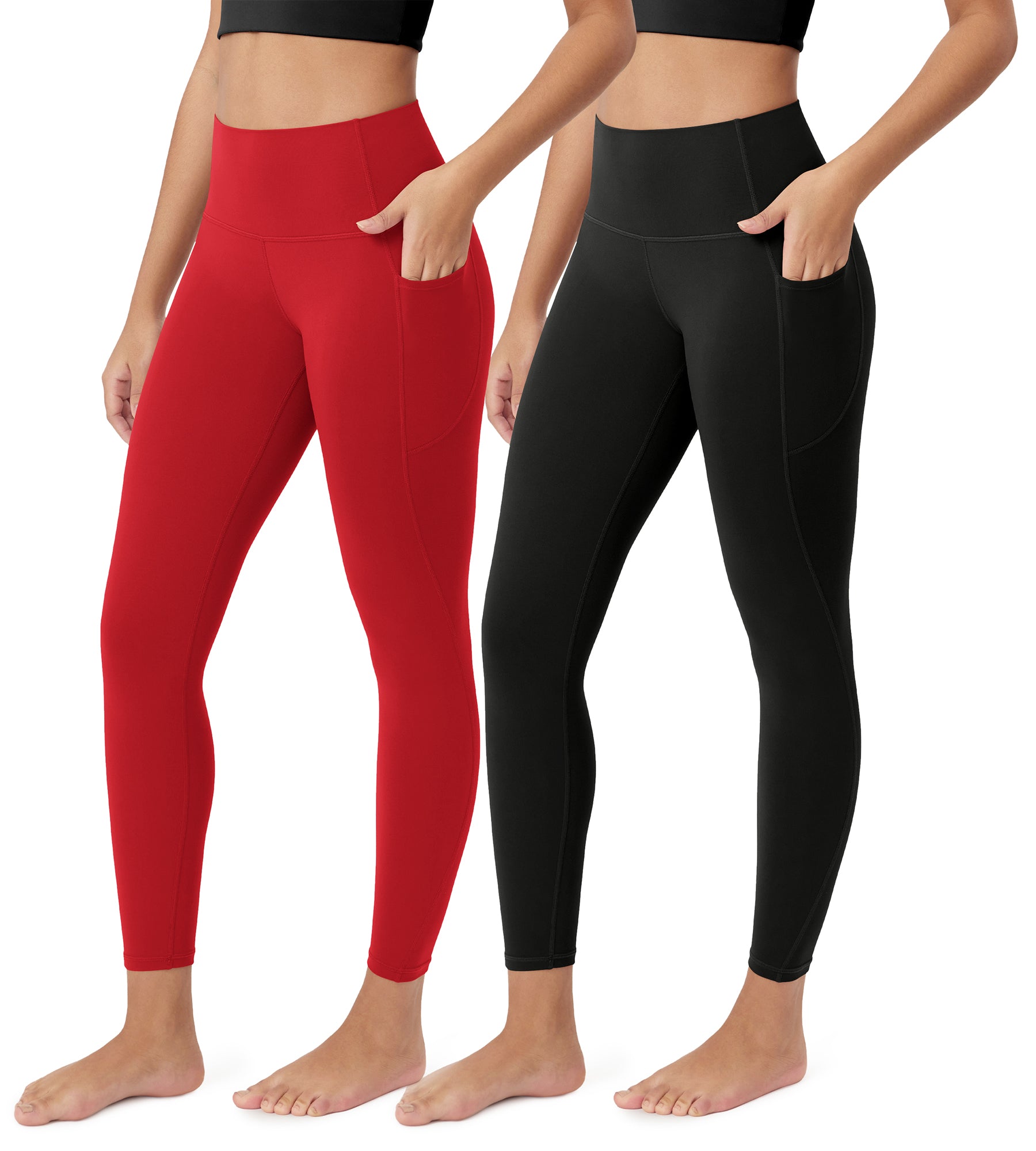 ODCLOUD 2-Pack 25” Buttery Soft Lounge Yoga Leggings with Pockets - ododos