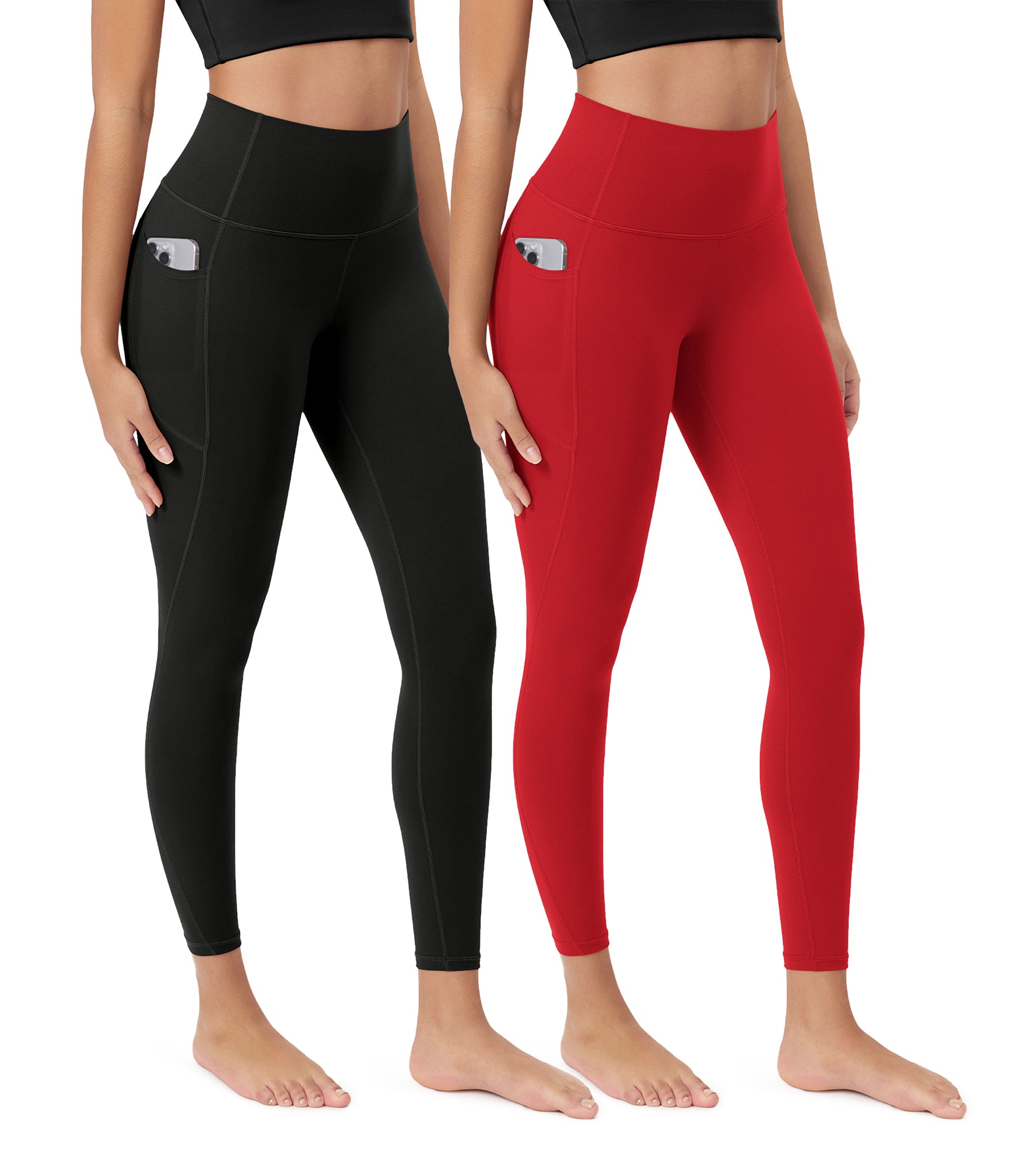 ODCLOUD 2-Pack 25” Buttery Soft Lounge Yoga Leggings with Pockets - ododos