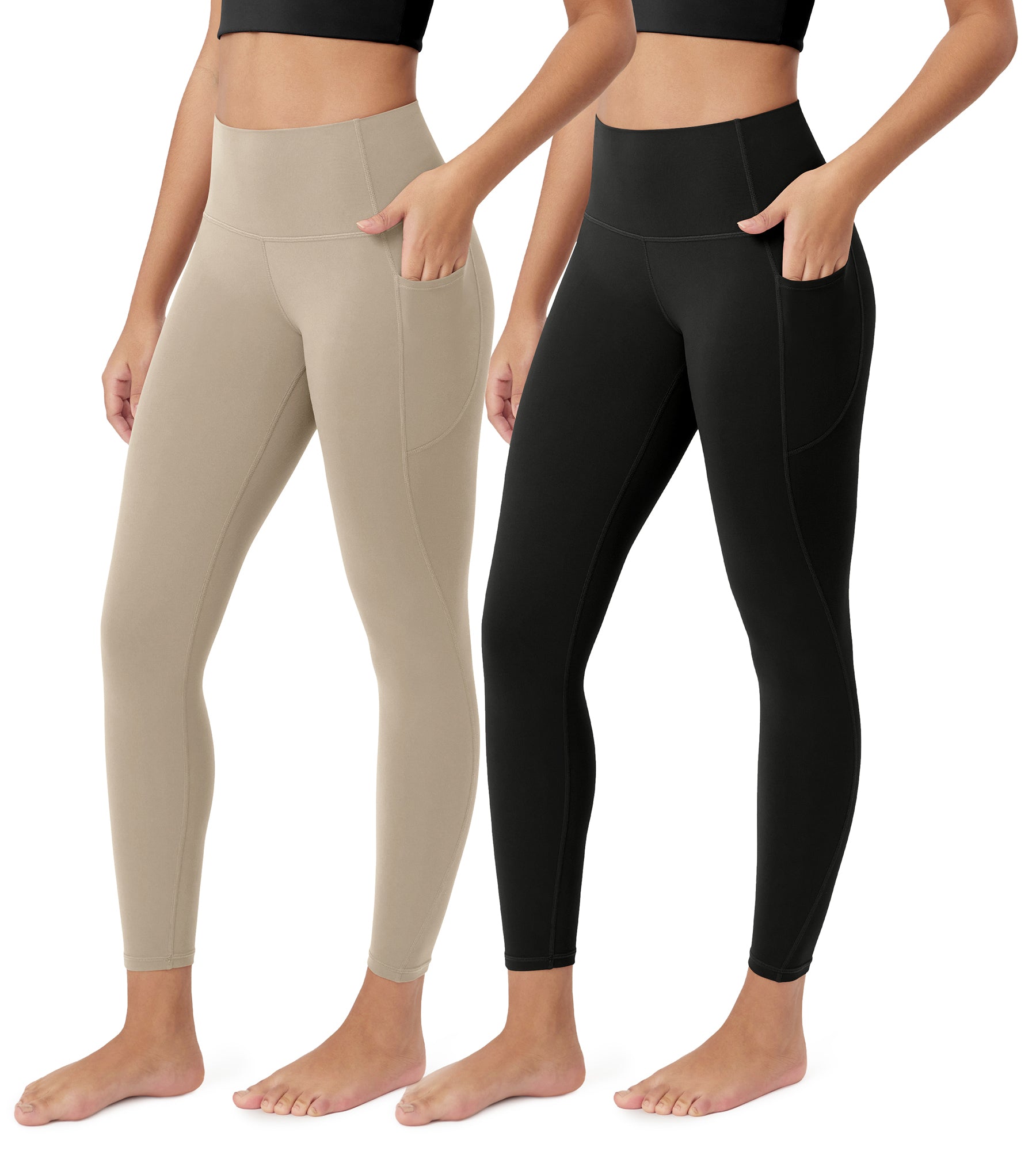 ODCLOUD 2-Pack 25” Buttery Soft Lounge Yoga Leggings with Pockets - ododos