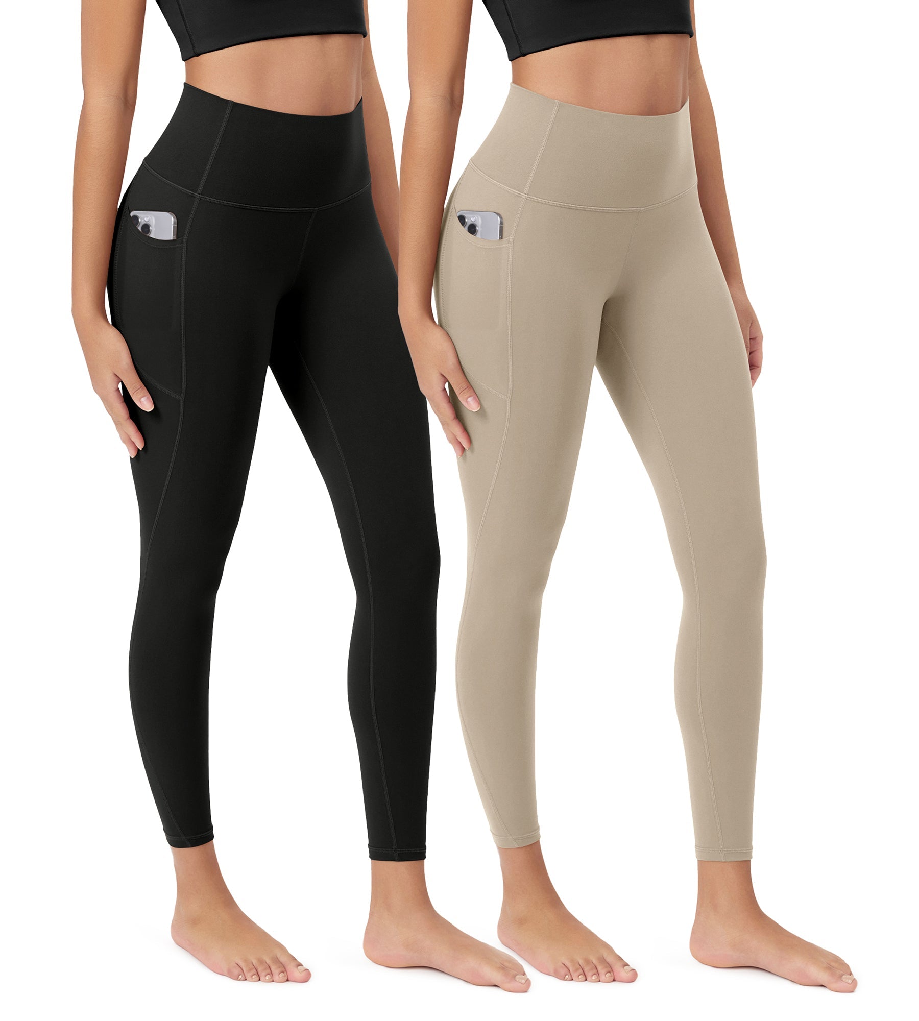 ODCLOUD 2-Pack 25â€?Buttery Soft Lounge Yoga Leggings with Pockets - ododos