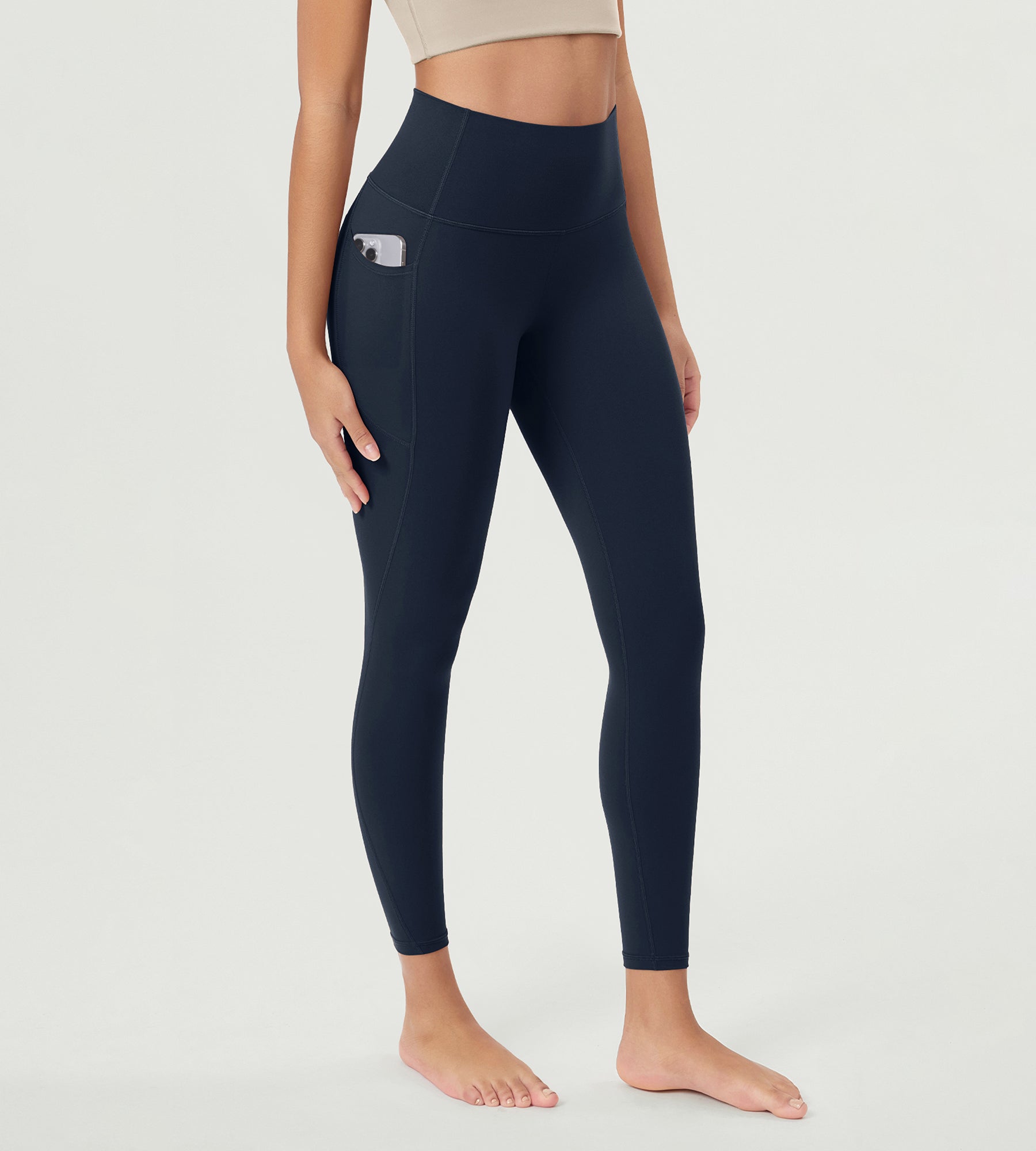 ODCLOUD 25” Buttery Soft Lounge Yoga Leggings with Pockets Deep Navy - ododos