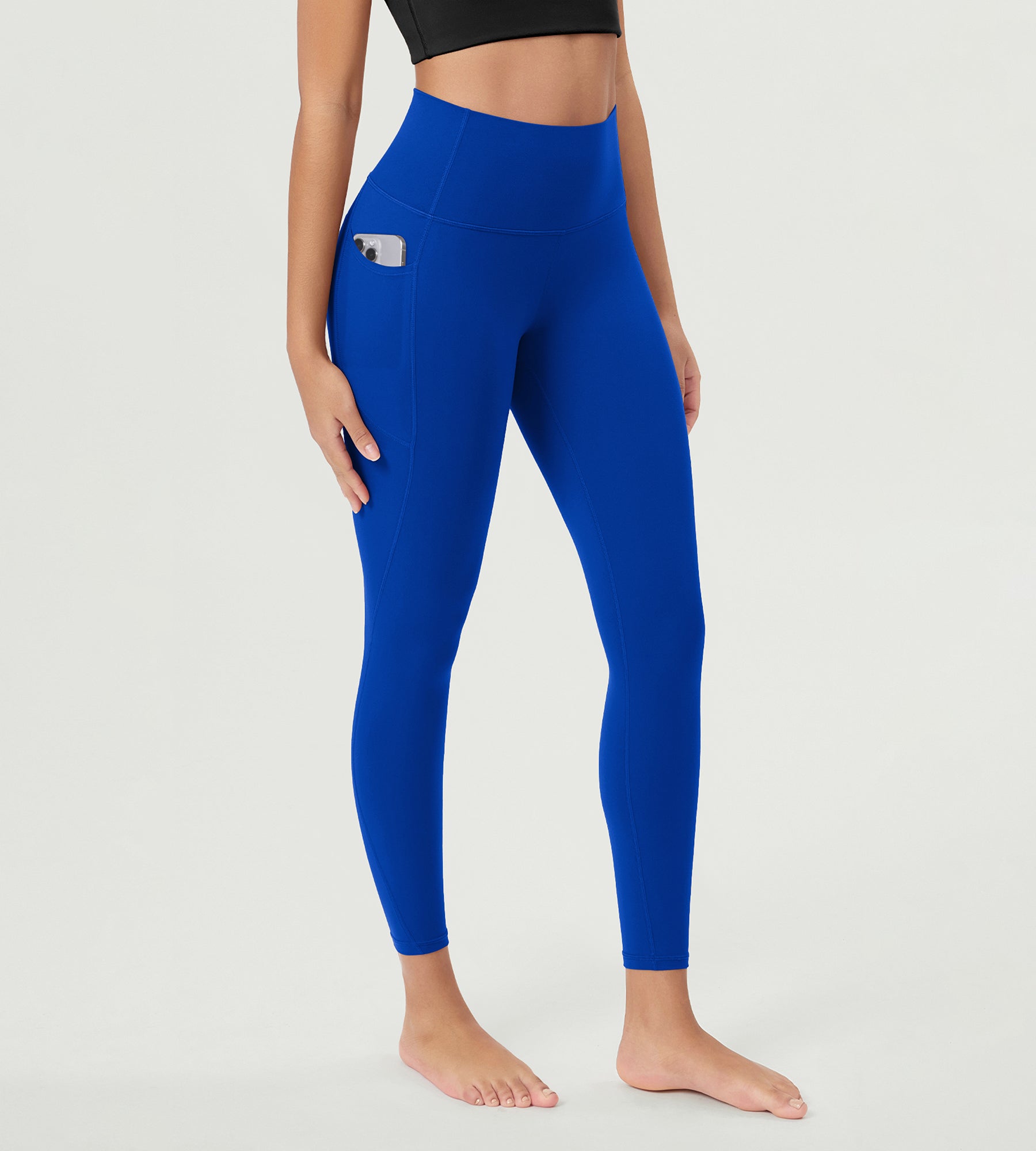 ODCLOUD 25â€?Buttery Soft Lounge Yoga Leggings with Pockets Royal Blue - ododos