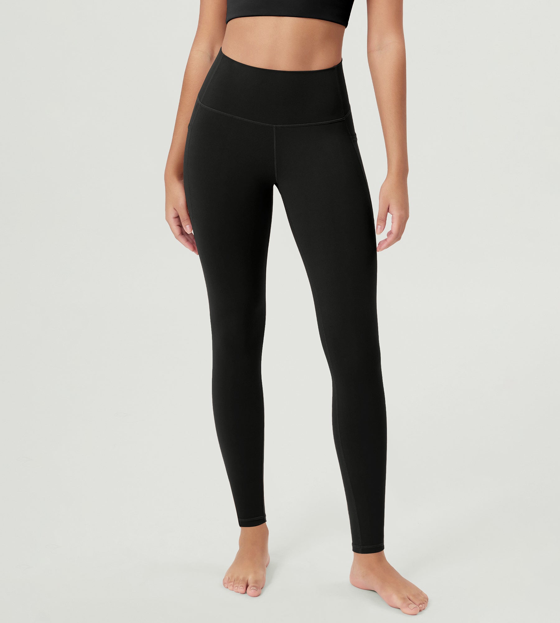 ODCLOUD 28â€?Buttery Soft Lounge Yoga Leggings with Pockets Black - ododos