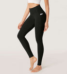 28" Odcloud Buttery Soft Yoga High Waist Yoga Leggings with Pockets Black - ododos