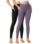 2-Pack 28" Buttery Soft Lounge Yoga Leggings with Pockets - ododos